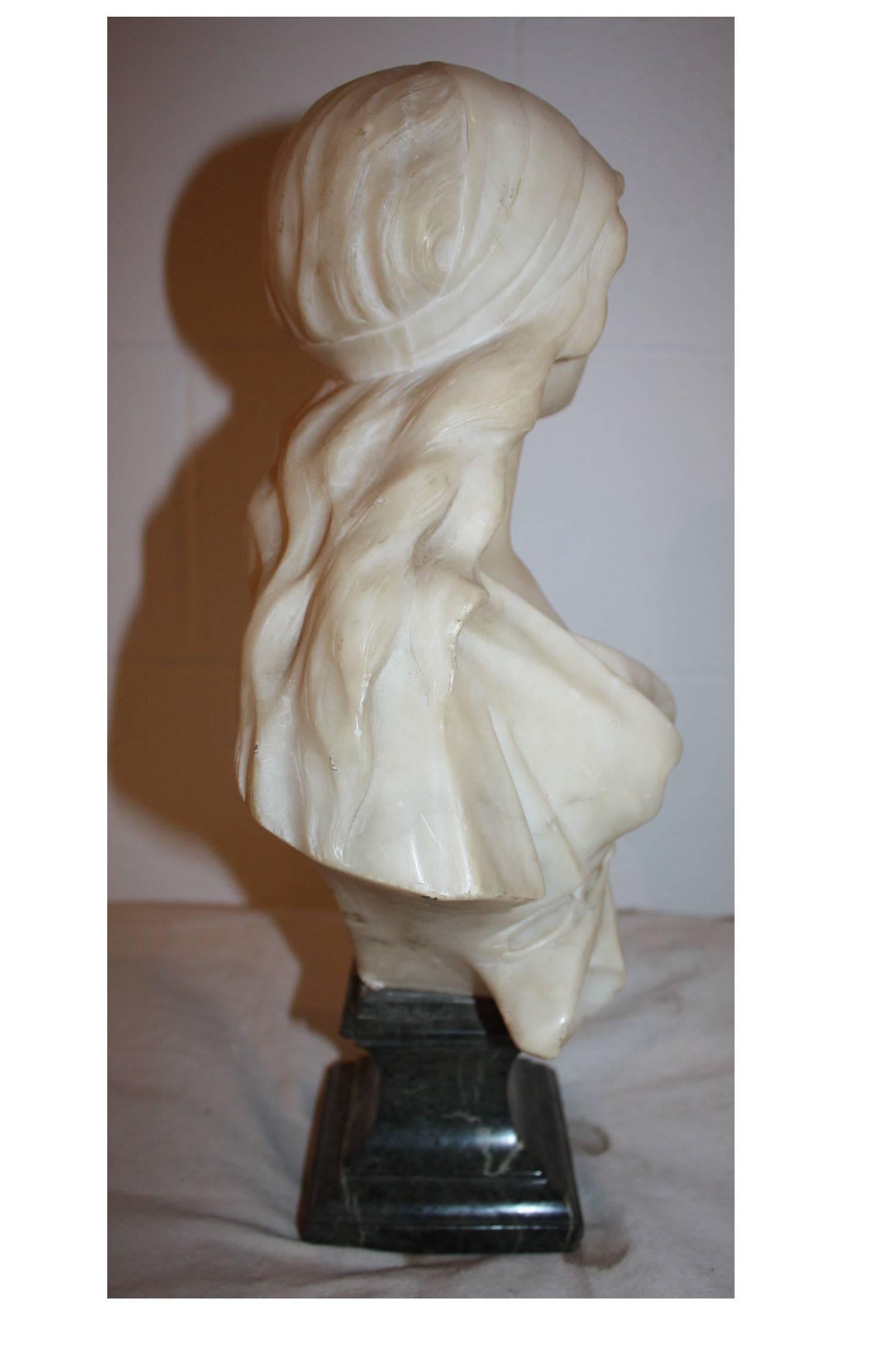 19th Century French Marble Bust In Good Condition In Stockbridge, GA