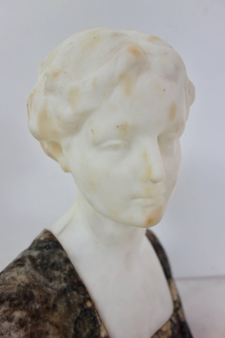 19th Century French Marble Bust of a Young Woman at 1stDibs