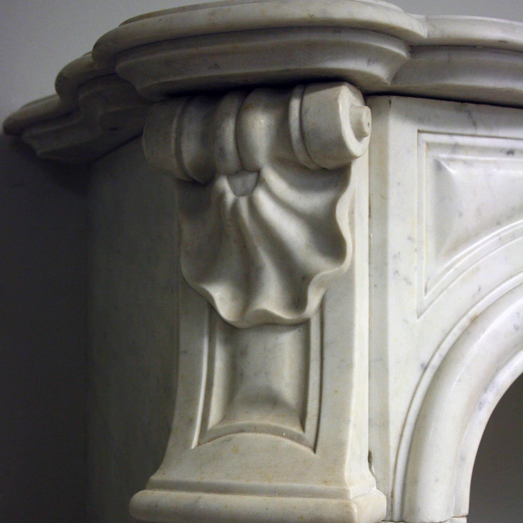 European 19th Century French Marble Chimneypiece in Louis XV Manner For Sale