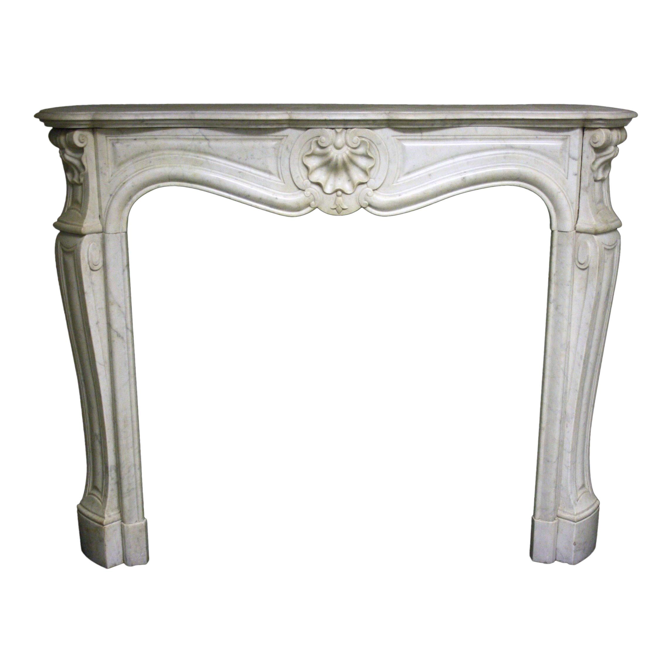 19th Century French Marble Chimneypiece in Louis XV Manner For Sale