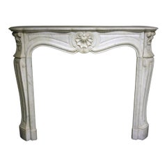 19th Century French Marble Chimneypiece in Louis XV Manner