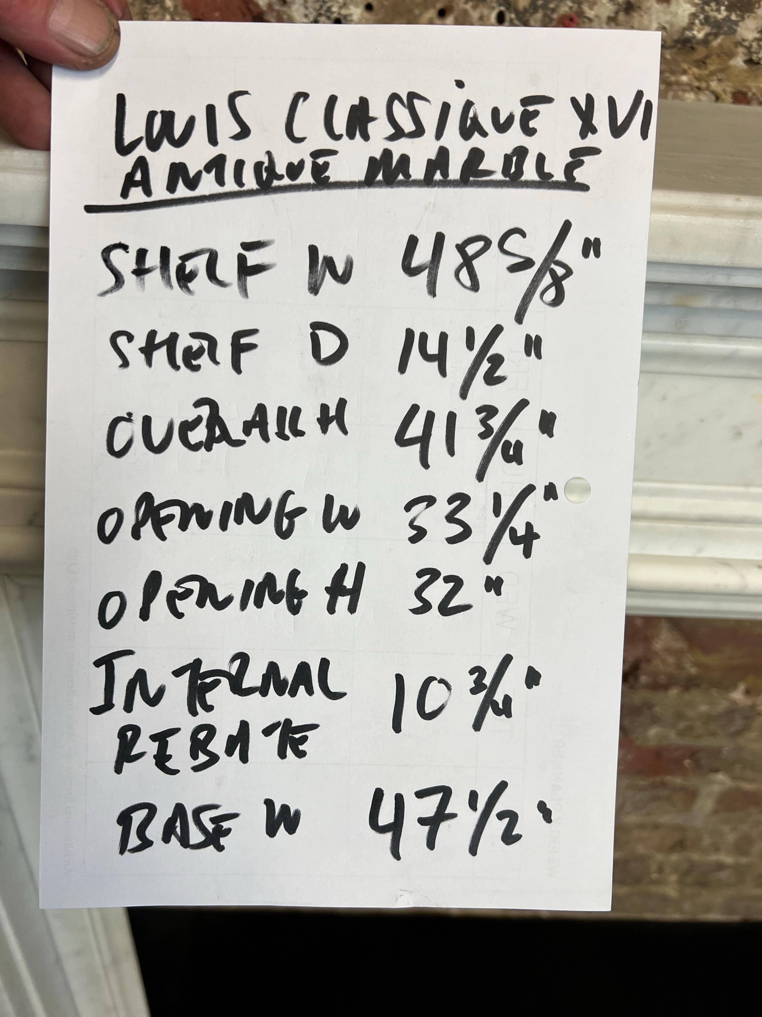 Chimenea francesa de mármol del siglo XIX en venta 7