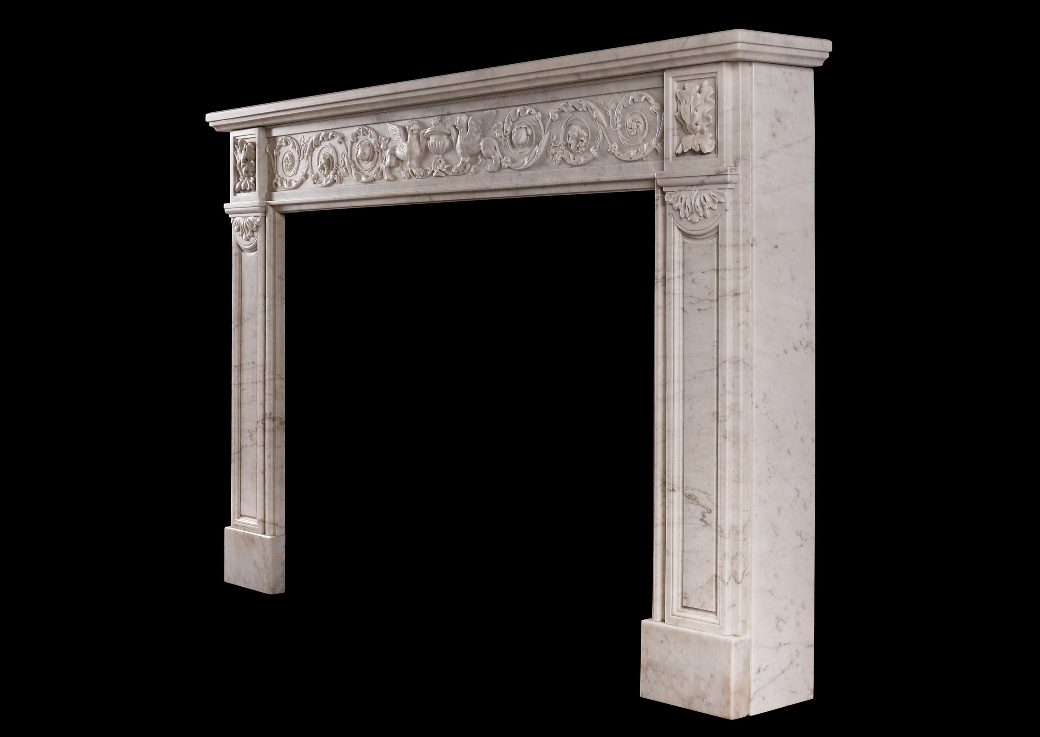 19th Century French Marble Fireplace For Sale 1
