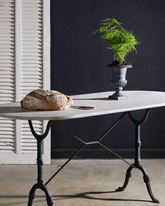 19th Century French Marble Garden Bistro Dining Table