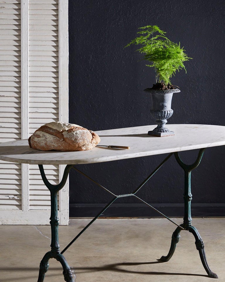 19th Century French Marble Garden Bistro Dining Table at 1stDibs marble dining table, marble
