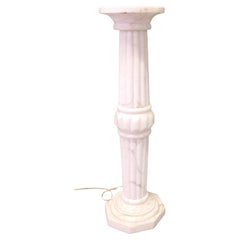 19th Century French Marble Illuminated Torchere Column