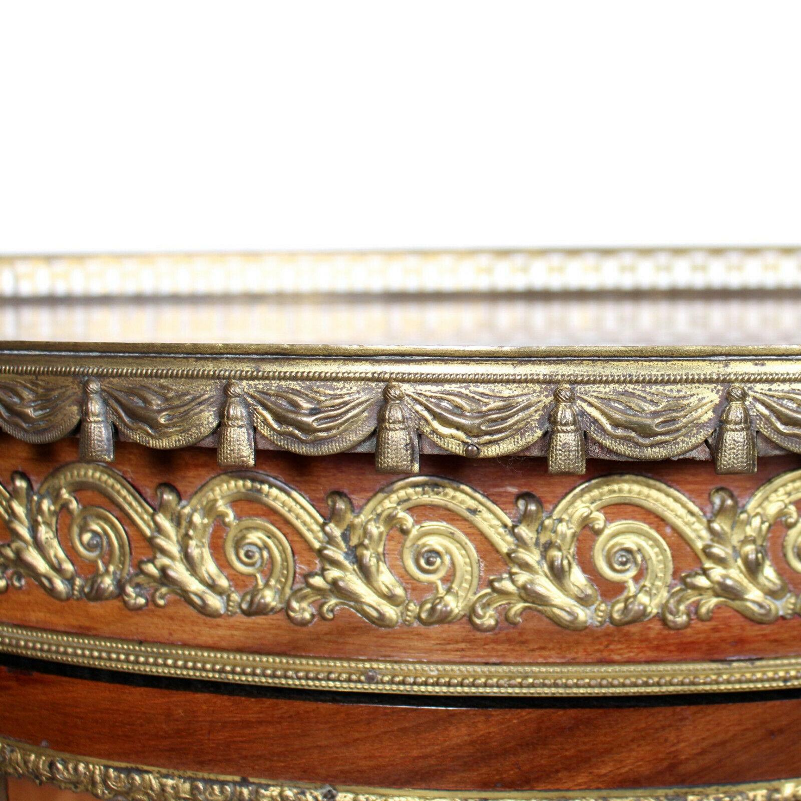 19th Century French Marble Kingwood Vitrine Display Cabinet 3