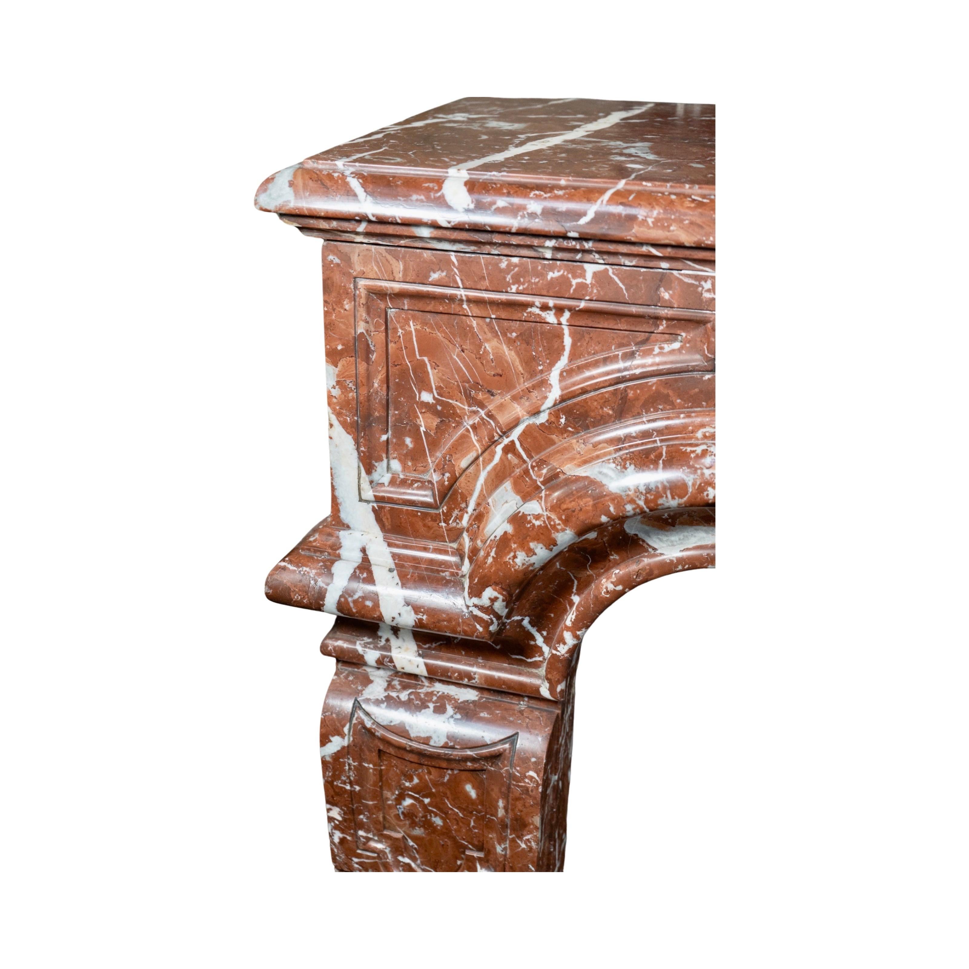 French Red Griotte Marble Mantel For Sale 3