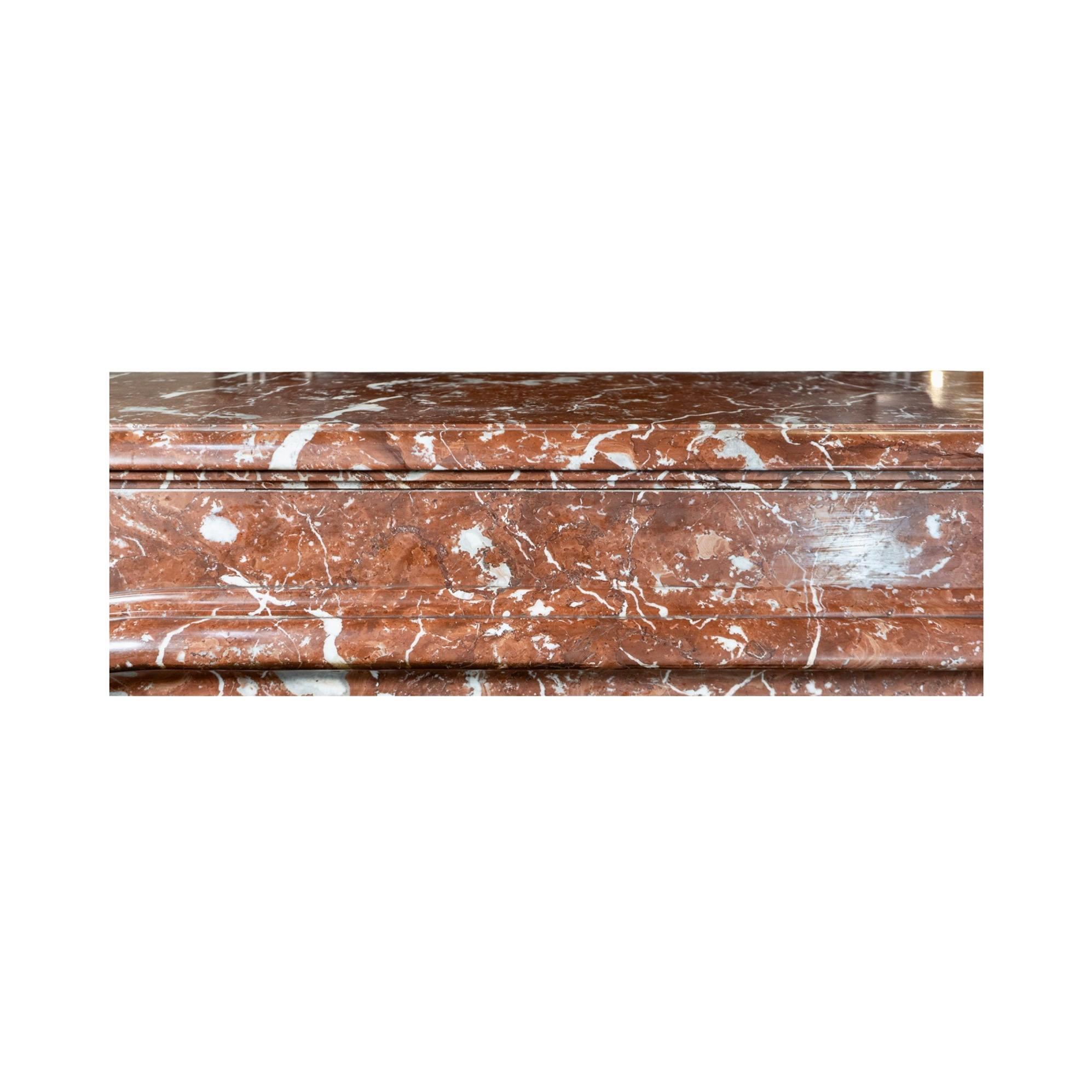 French Red Griotte Marble Mantel For Sale 4