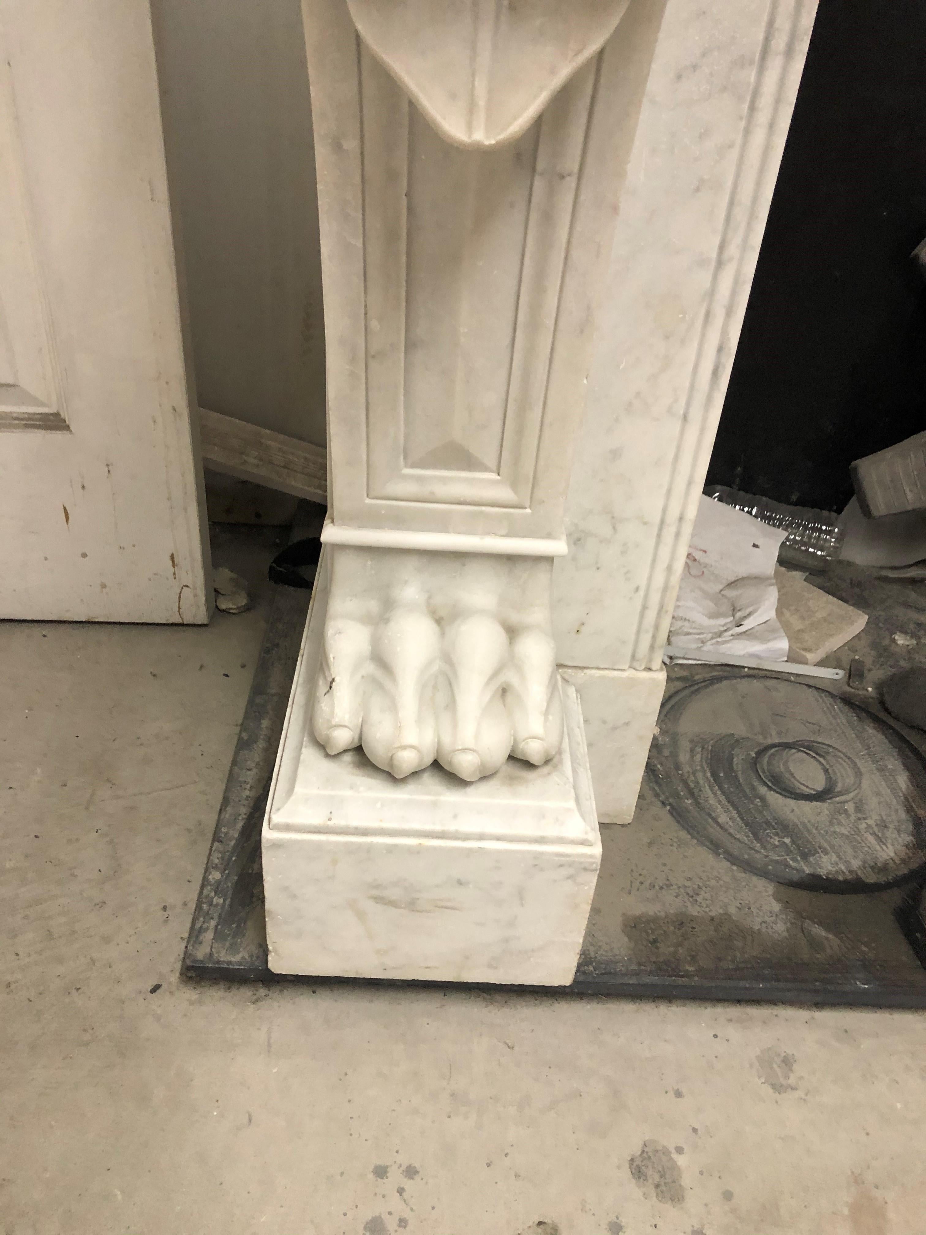 Empire 19th Century French Marble Mantle For Sale