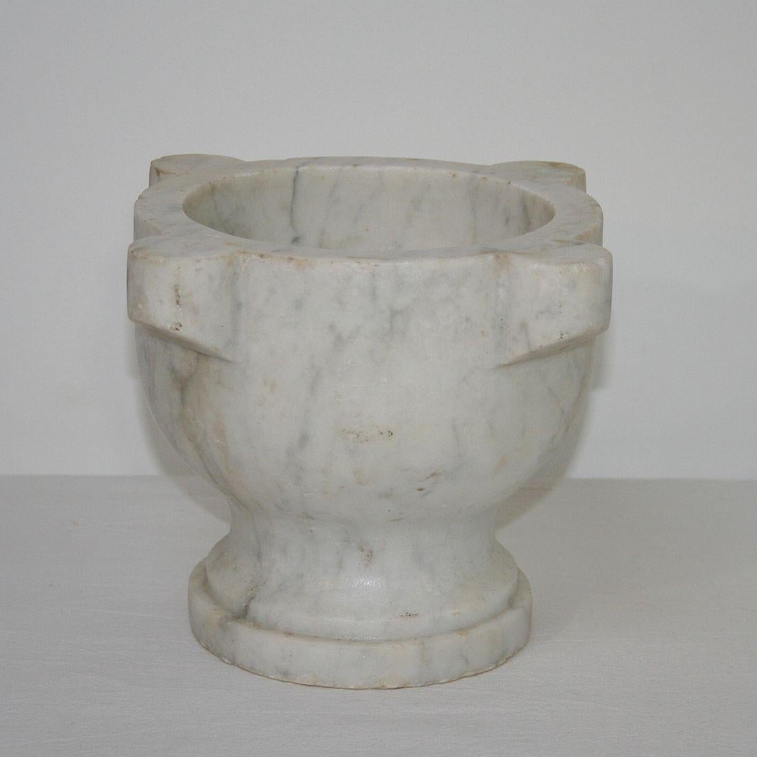 French Provincial 19th Century French Marble Mortar