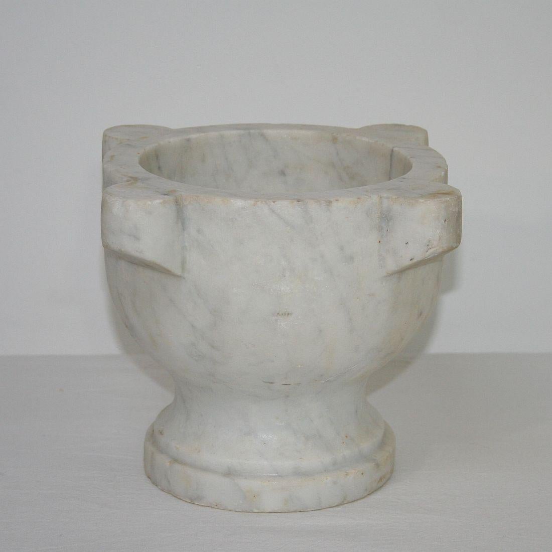 Hand-Crafted 19th Century French Marble Mortar