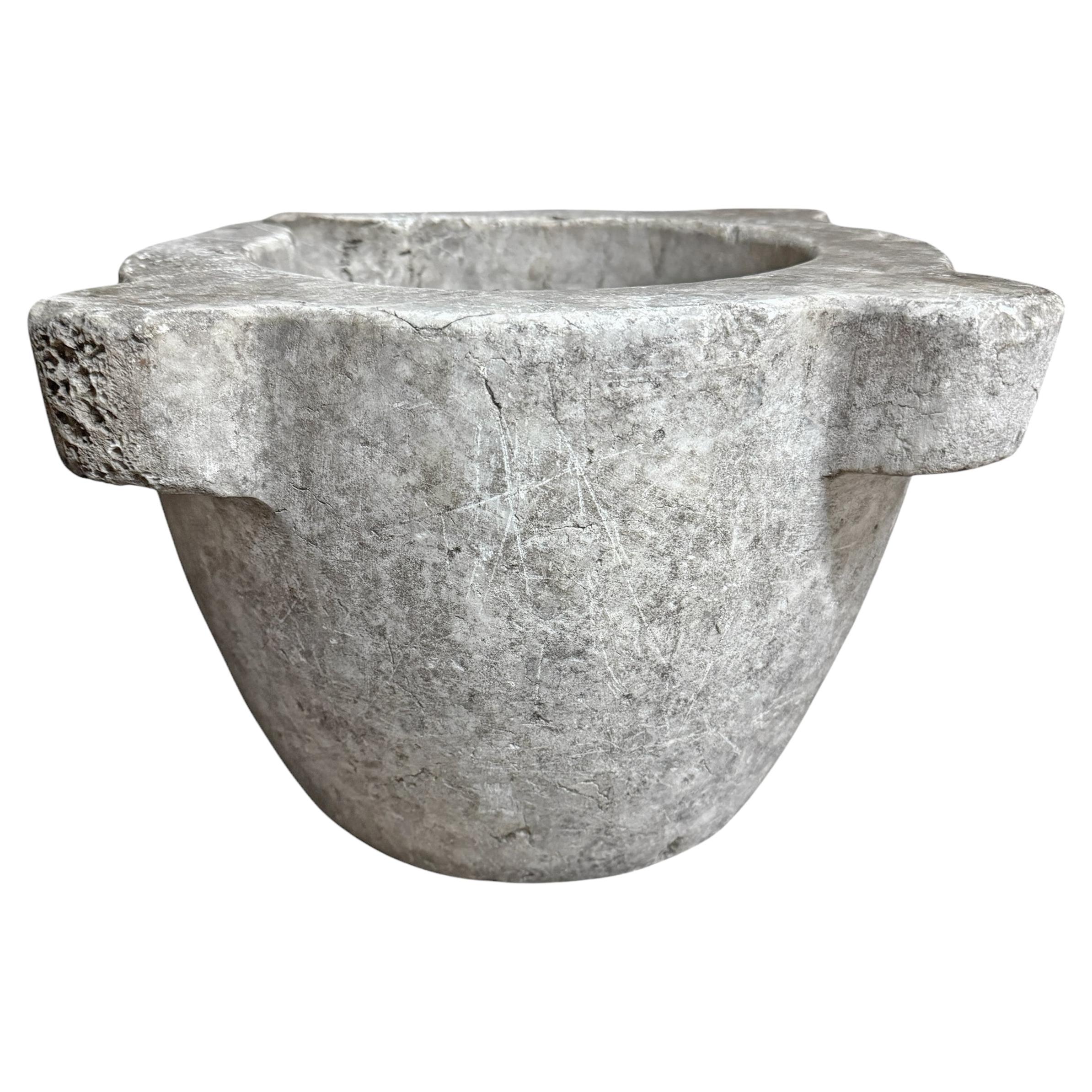 19th Century French Marble Mortar