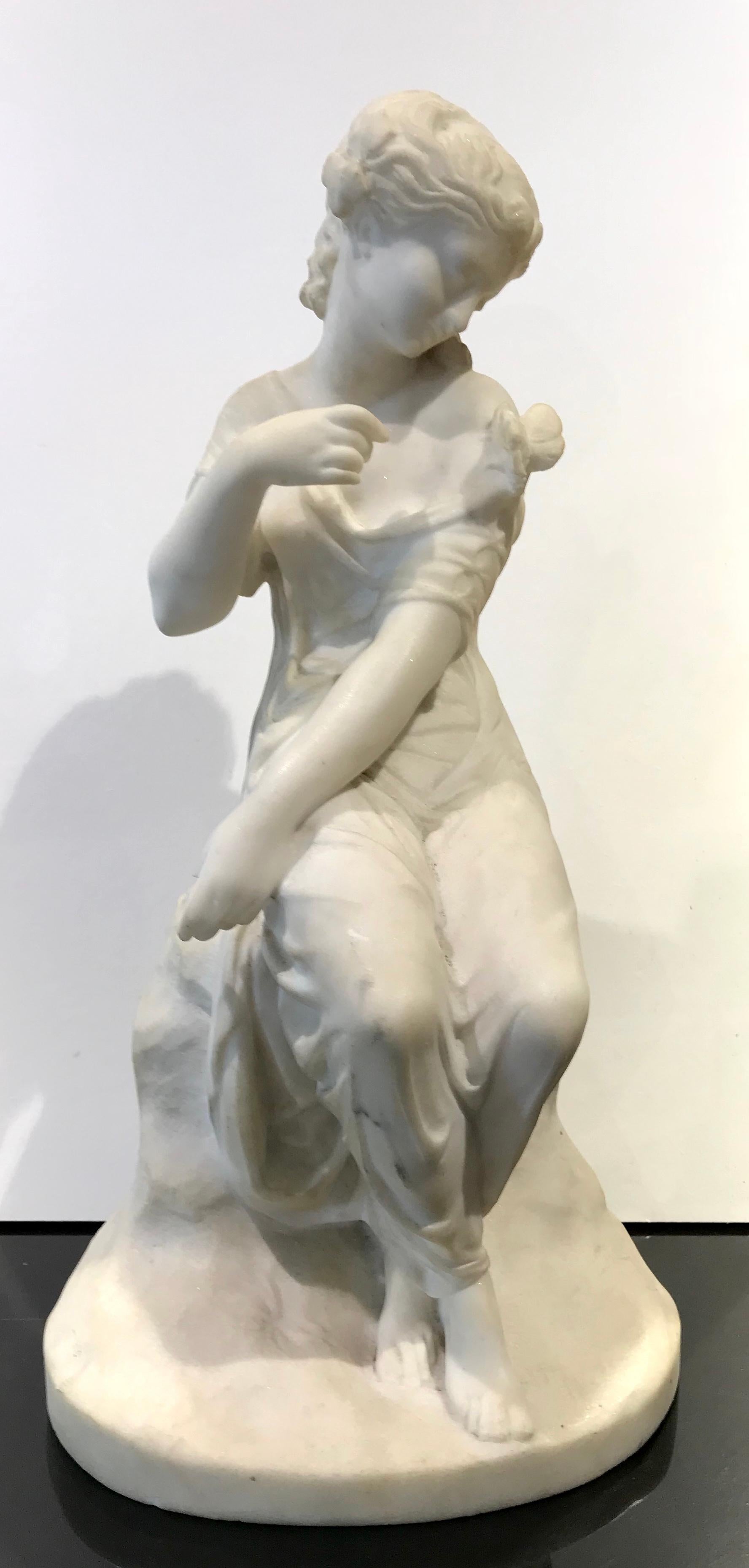 19th Century French Marble Sculpture of Psyche by James Pradier Signed 9