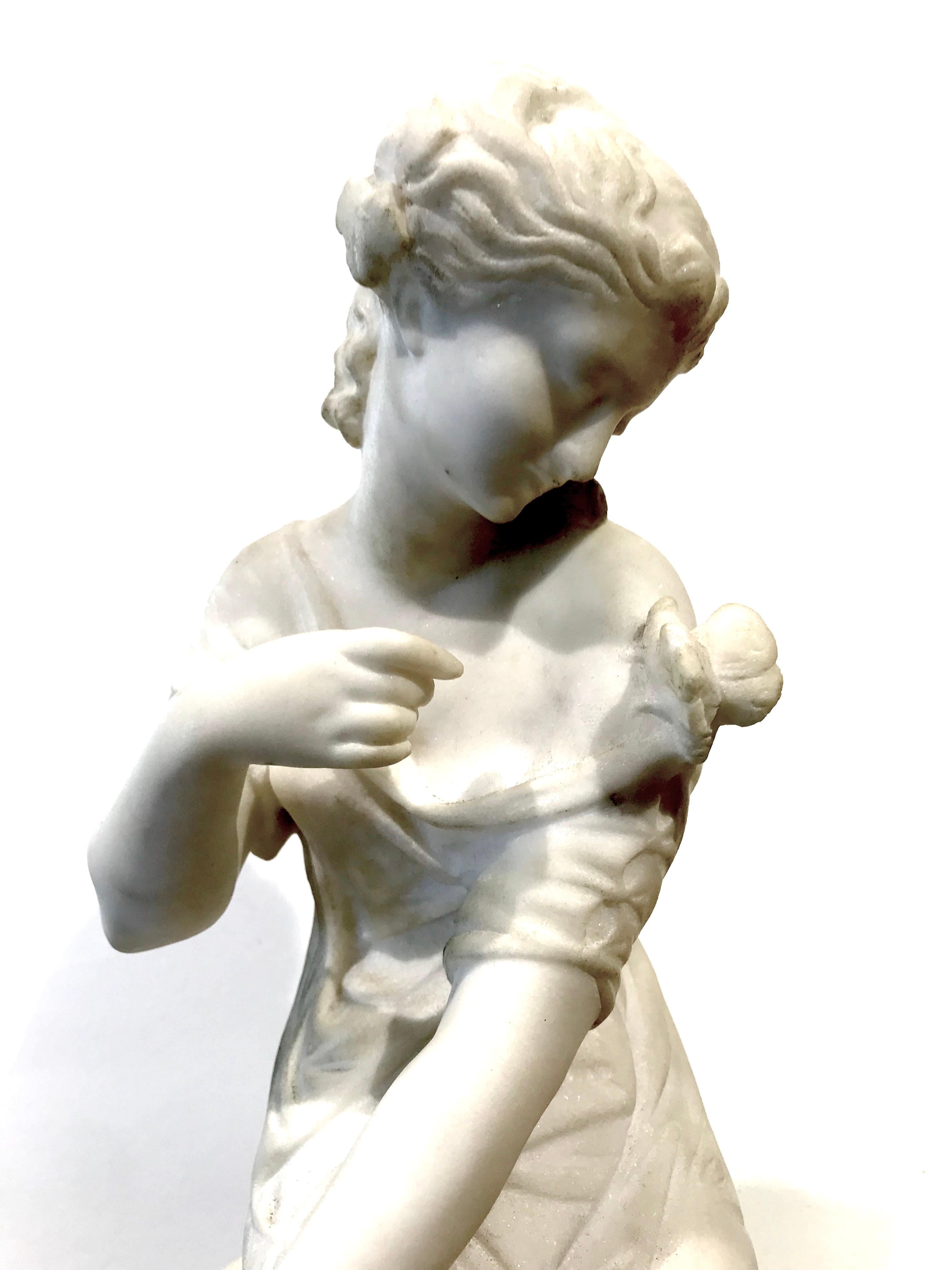 19th Century French Marble Sculpture of Psyche by James Pradier Signed 10