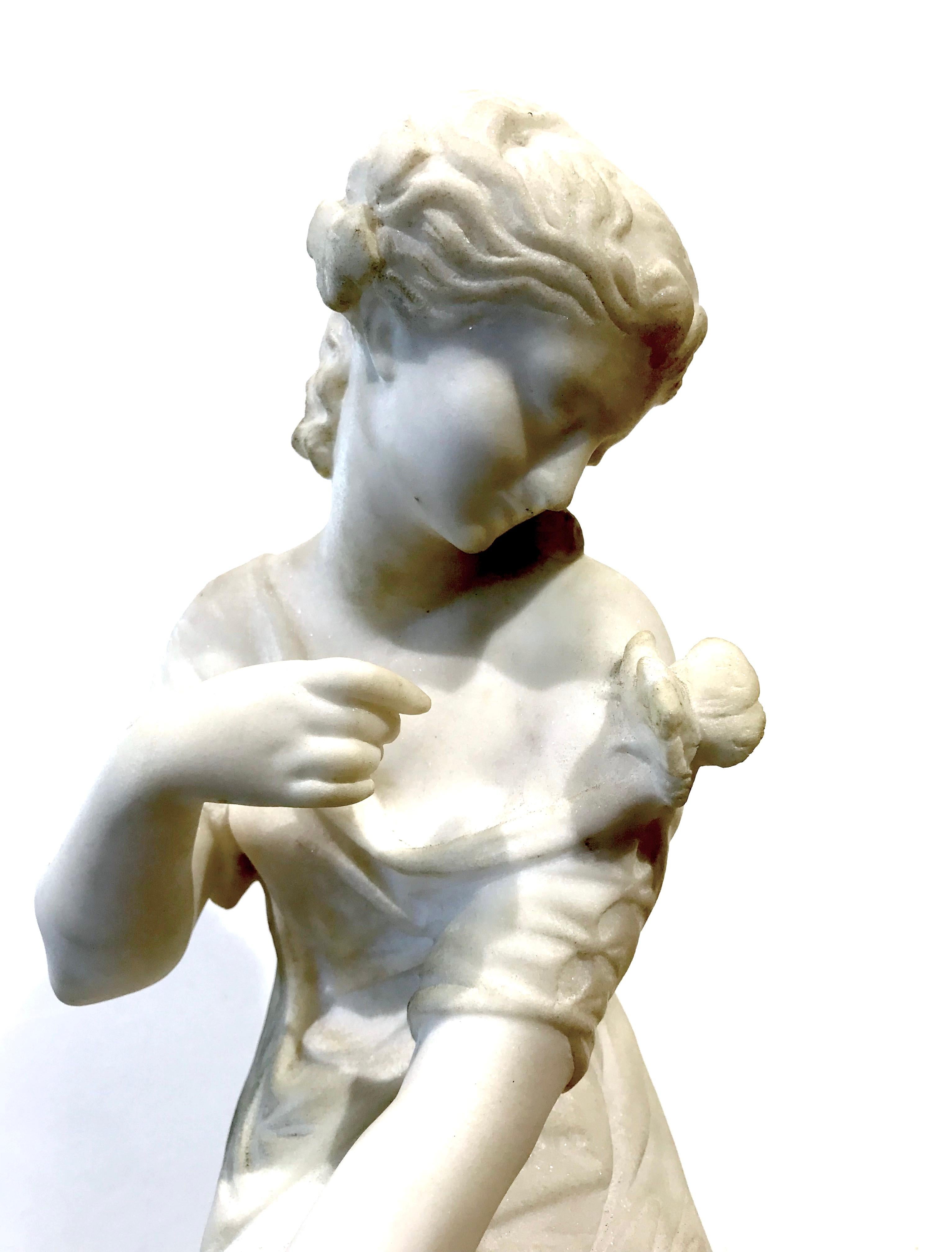19th Century French Marble Sculpture of Psyche by James Pradier Signed 11