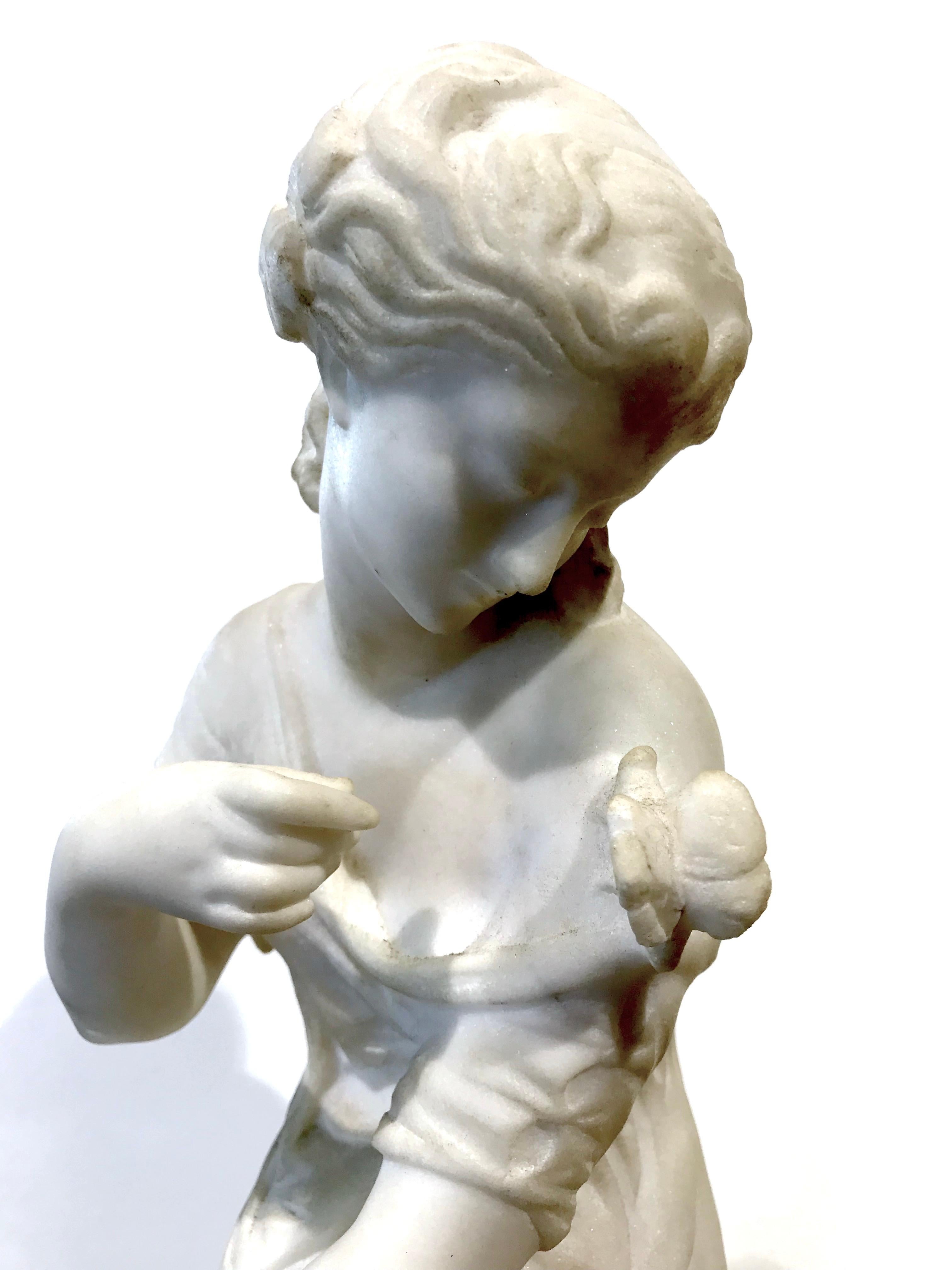 19th Century French Marble Sculpture of Psyche by James Pradier Signed 12