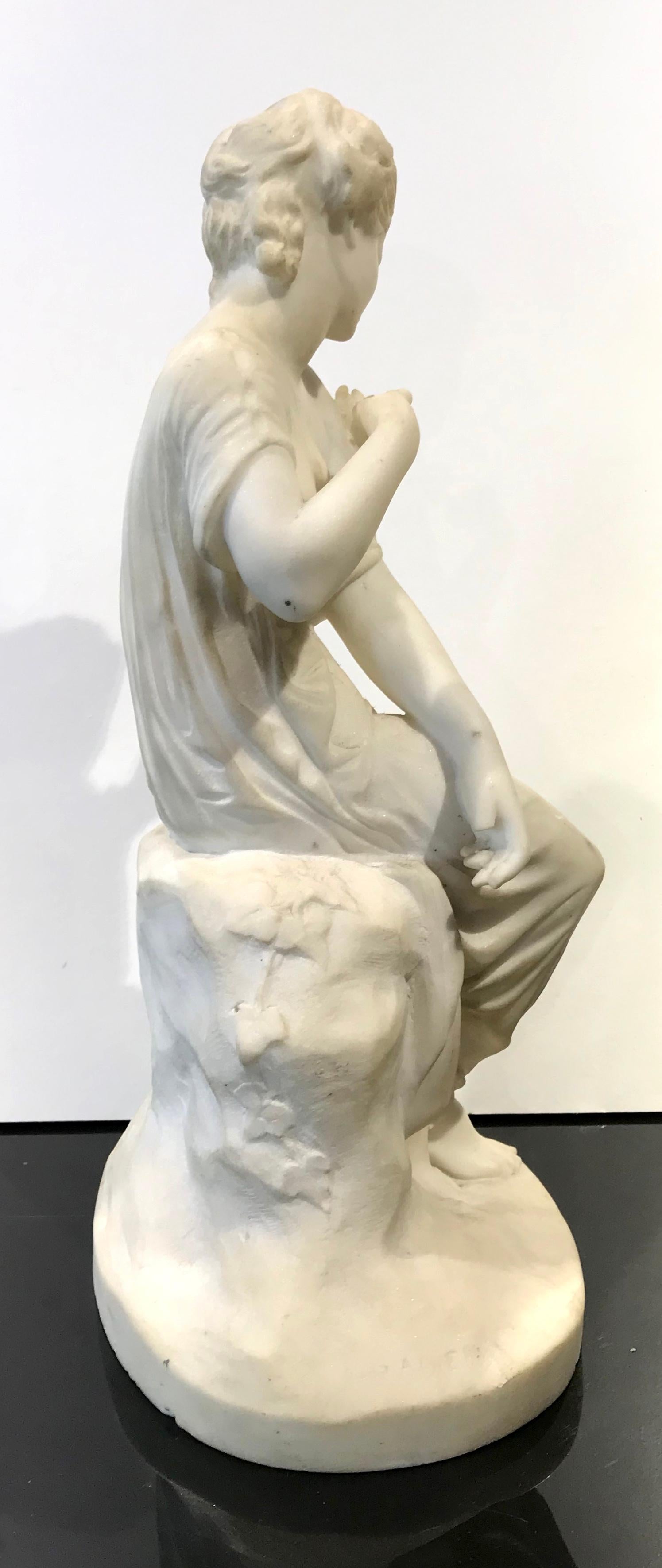 Statuary Marble 19th Century French Marble Sculpture of Psyche by James Pradier Signed
