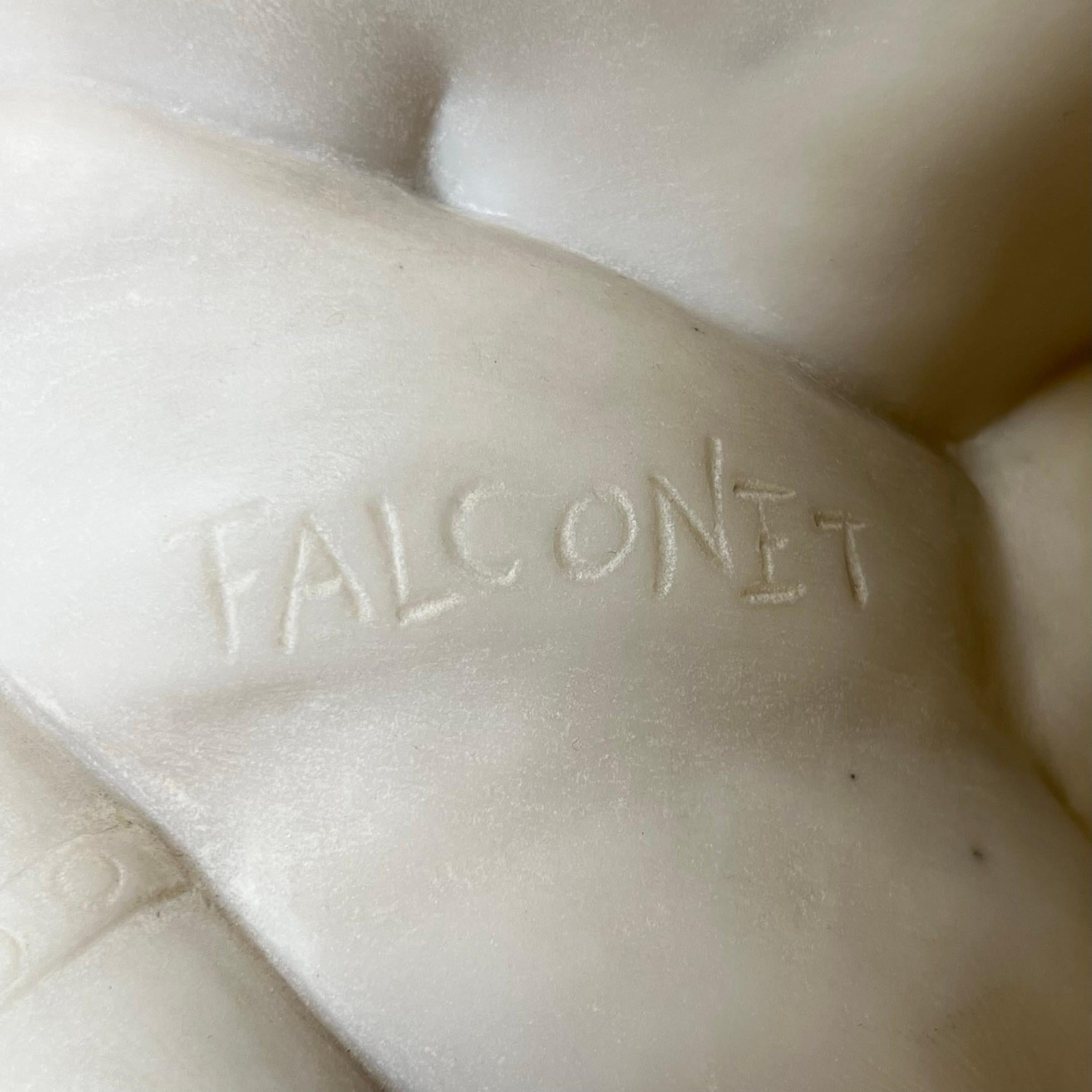 19. Jahrhundert Französische Marmorstatue Amor nach Étienne Maurice Falconet 6