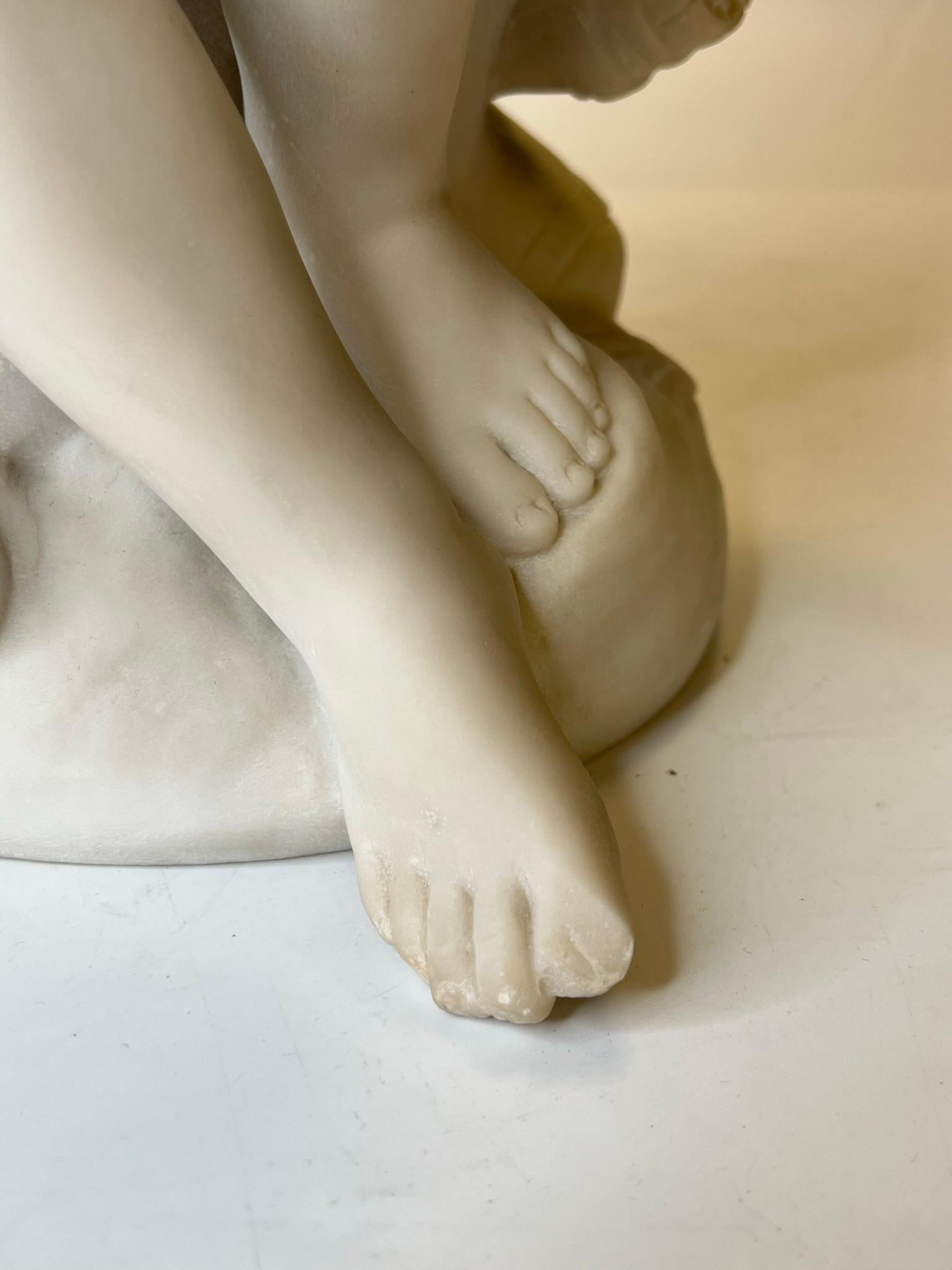 19. Jahrhundert Französische Marmorstatue Amor nach Étienne Maurice Falconet 1