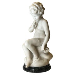 Statue de Cupidon en marbre français du XIXe siècle d'après Étienne Maurice Falconet