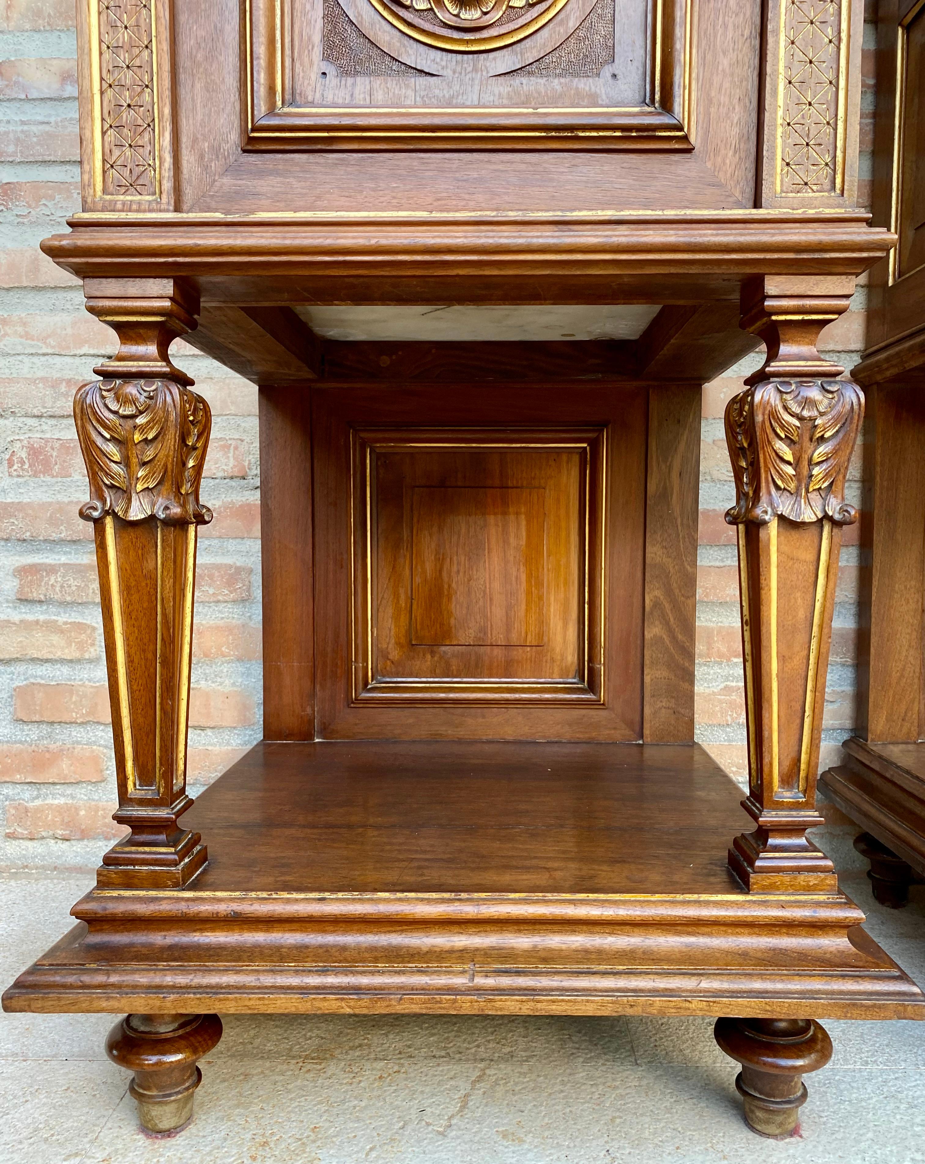 19th Century French Marble Top Bedside Tables, 1890s, Set of 2 For Sale 9