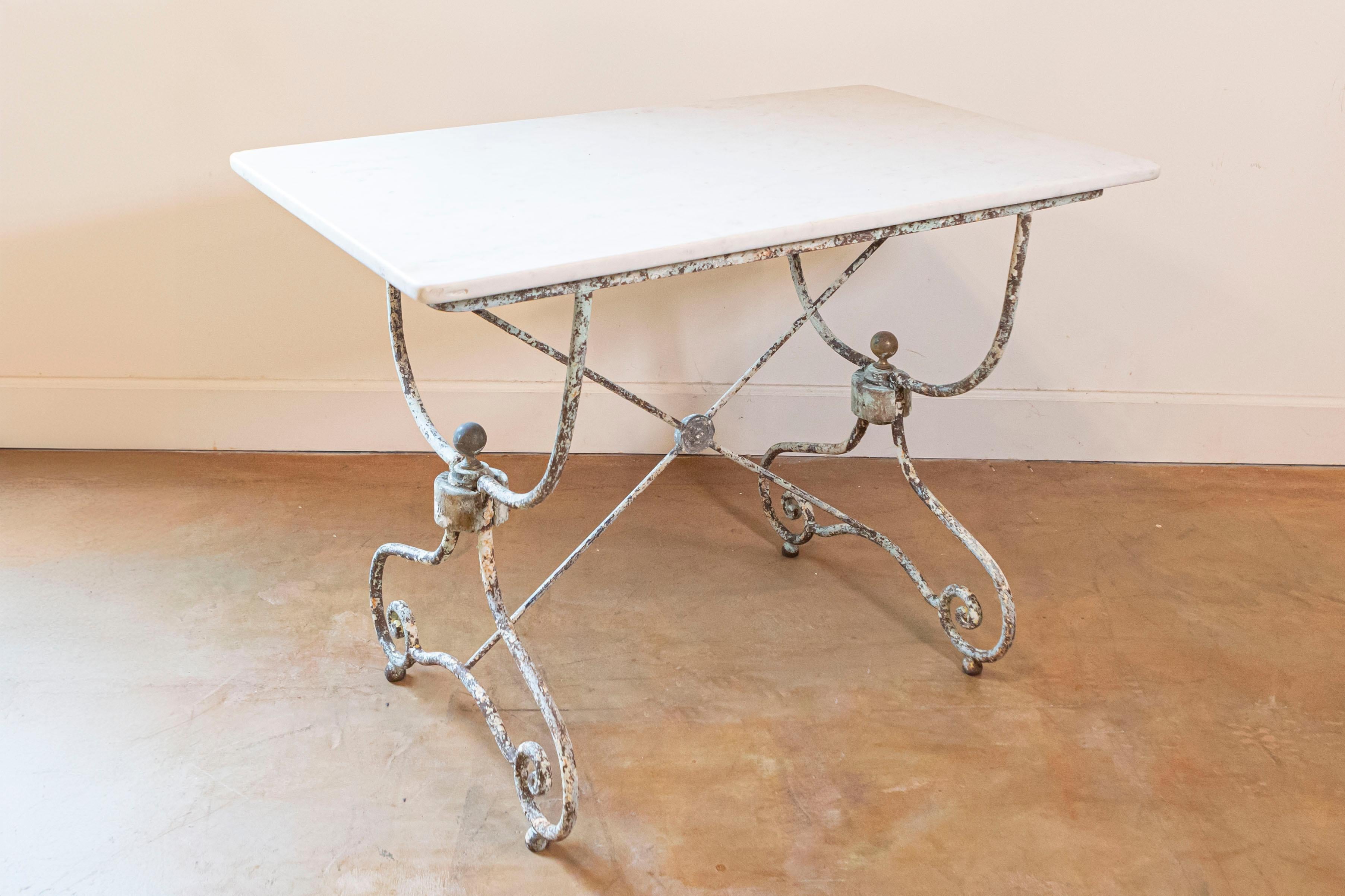 Joinery 19th Century French Marble Top Bistro Table