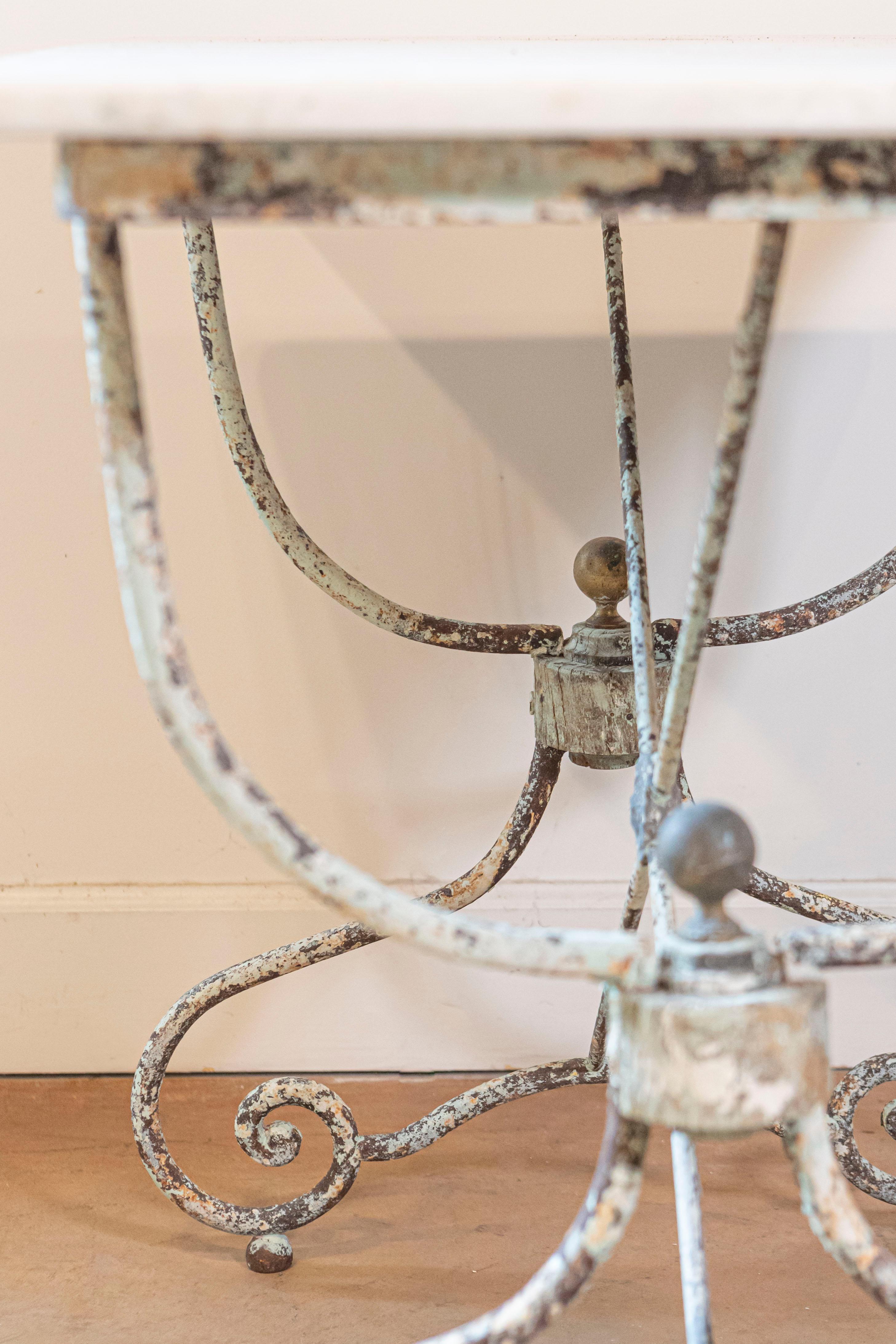 19th Century French Marble Top Bistro Table 1