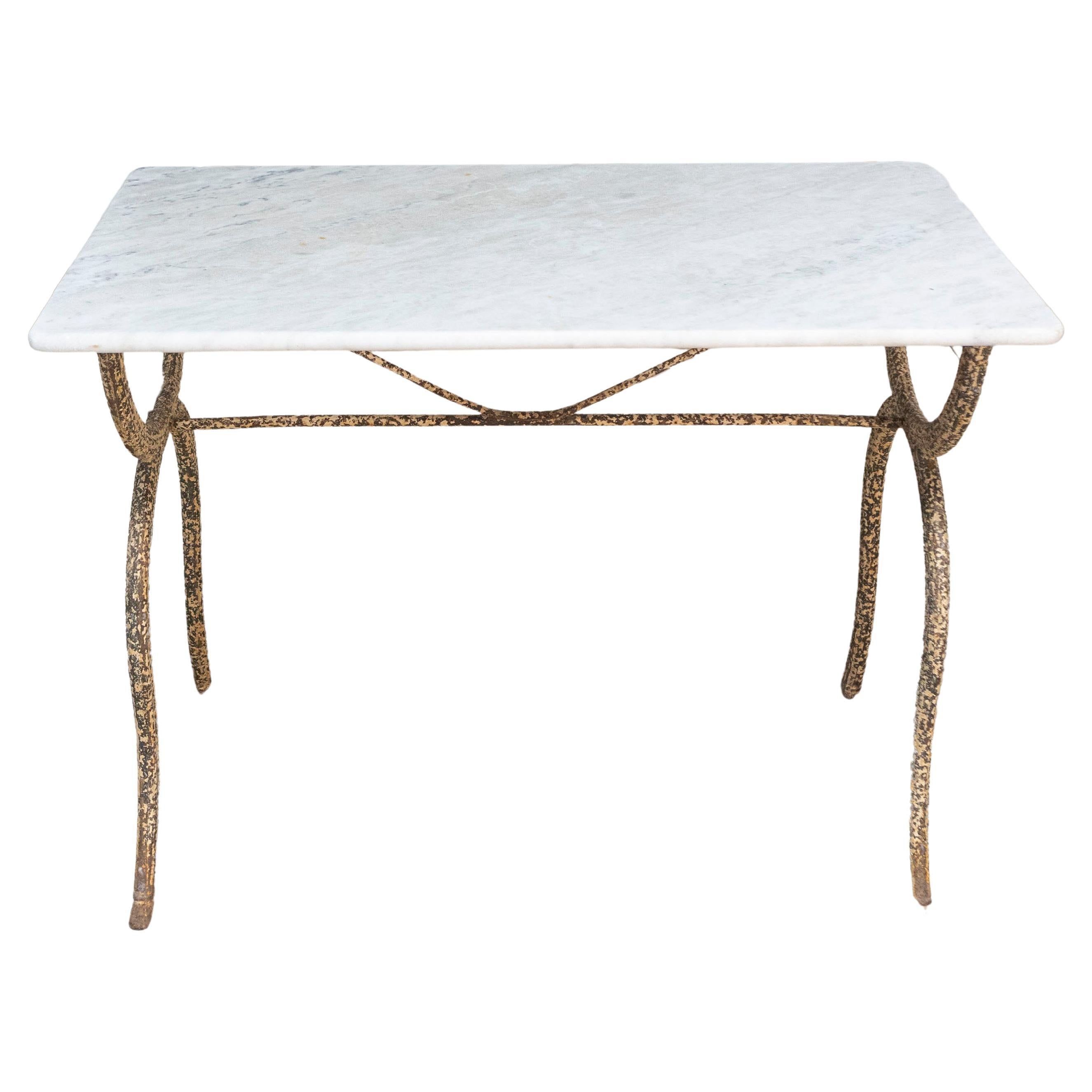 19th Century French Marble Top Bistro Table