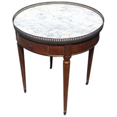 19th Century French Marble-Top Bouillotte Table