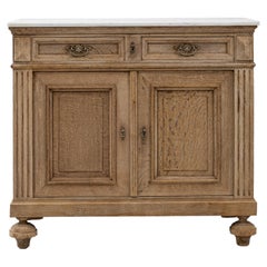 Buffet francese con piano in marmo del XIX secolo