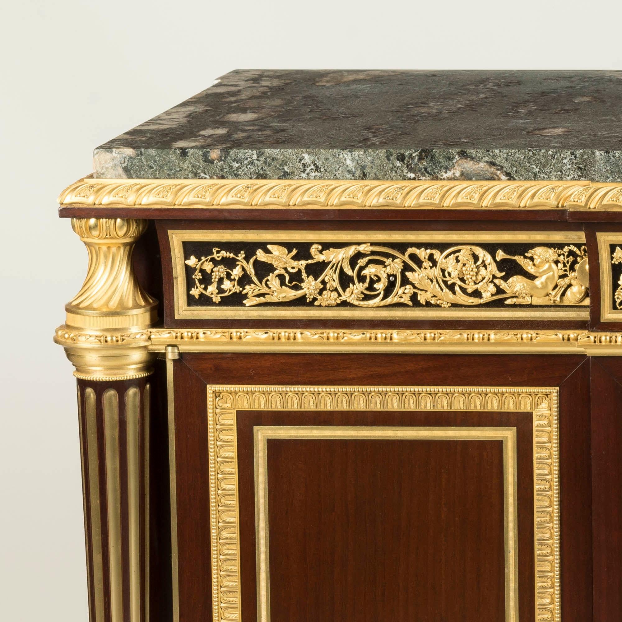 19th Century French Marble Top Commode in the Louis XVI Style by Henry Dasson For Sale 2