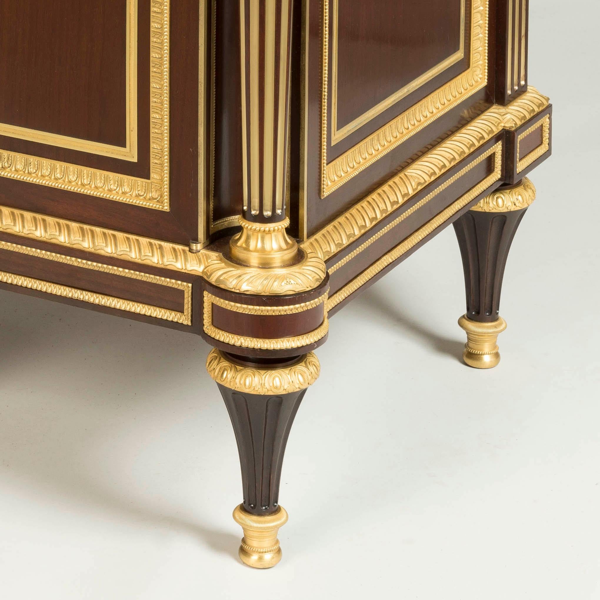 19th Century French Marble Top Commode in the Louis XVI Style by Henry Dasson For Sale 5