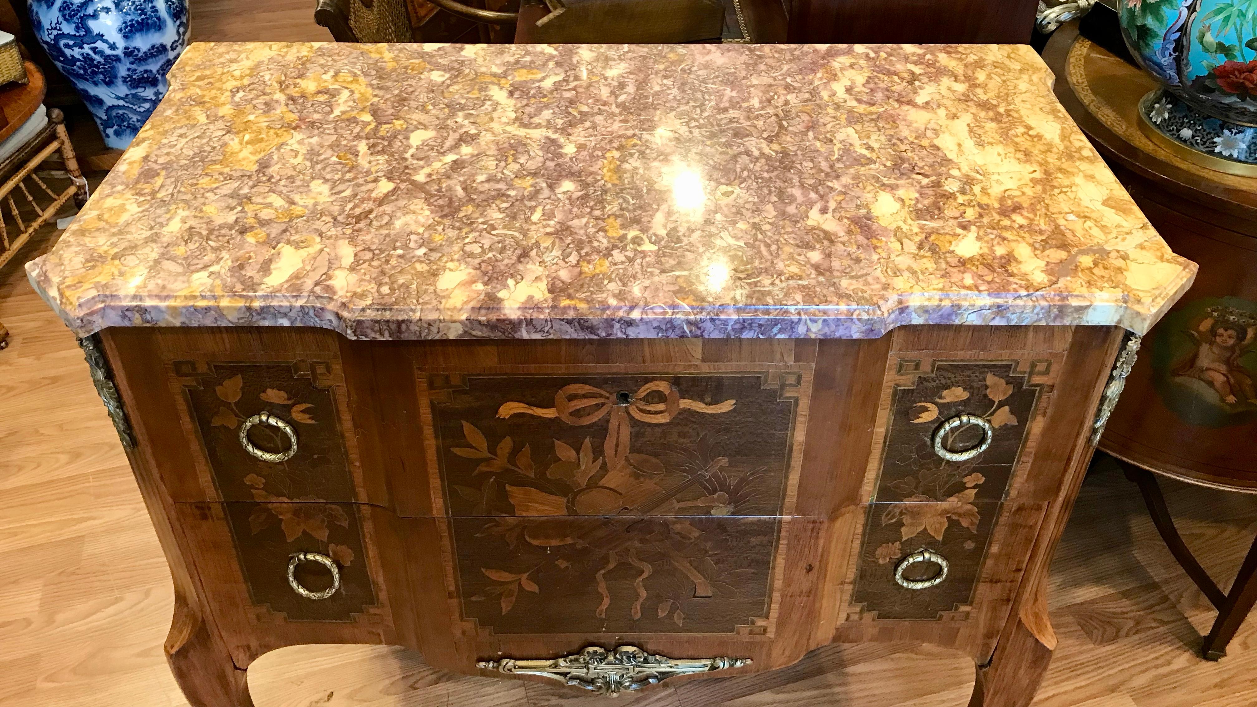 19th Century French Marble Top Commode Signed Paul Sormani 2
