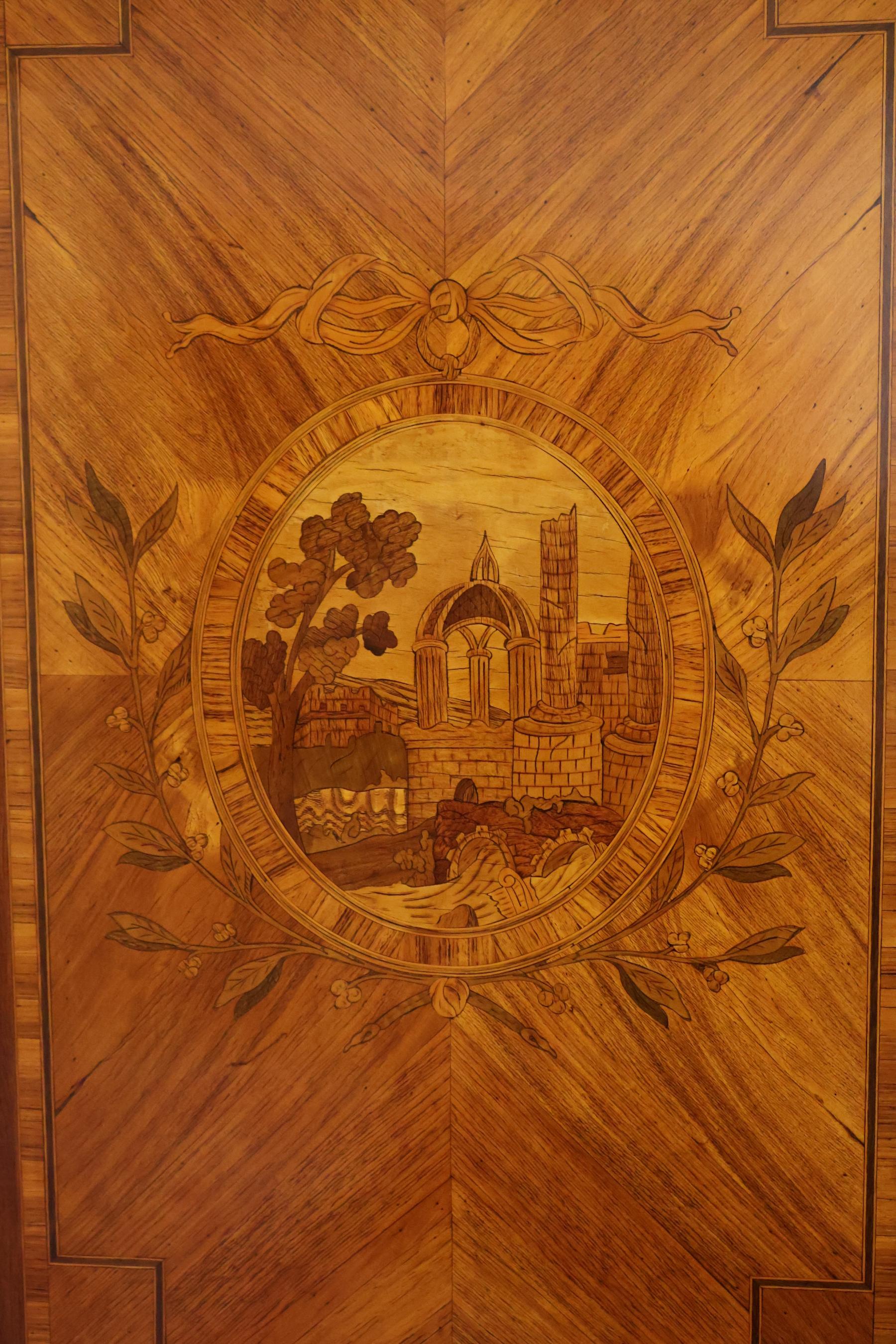 Commode à plateau en marqueterie de marbre du 19ème siècle par Henri Picard en vente 7