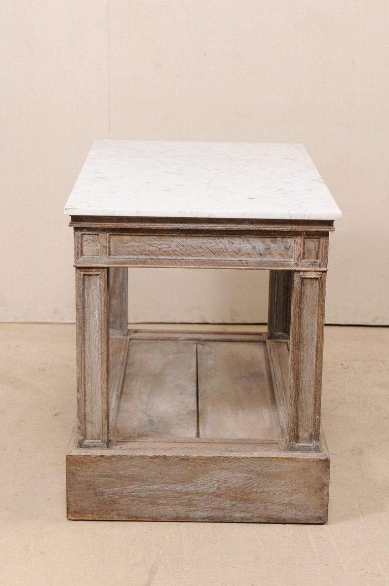 19th Century French MarbleTop Kitchen Island, Work Table or Sofa Table at 1stDibs sofa table