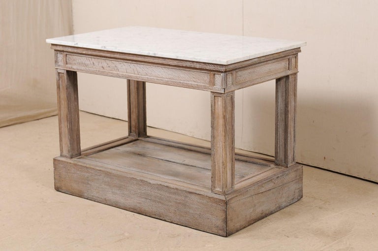 19th Century French MarbleTop Kitchen Island, Work Table or Sofa Table at 1stDibs sofa table