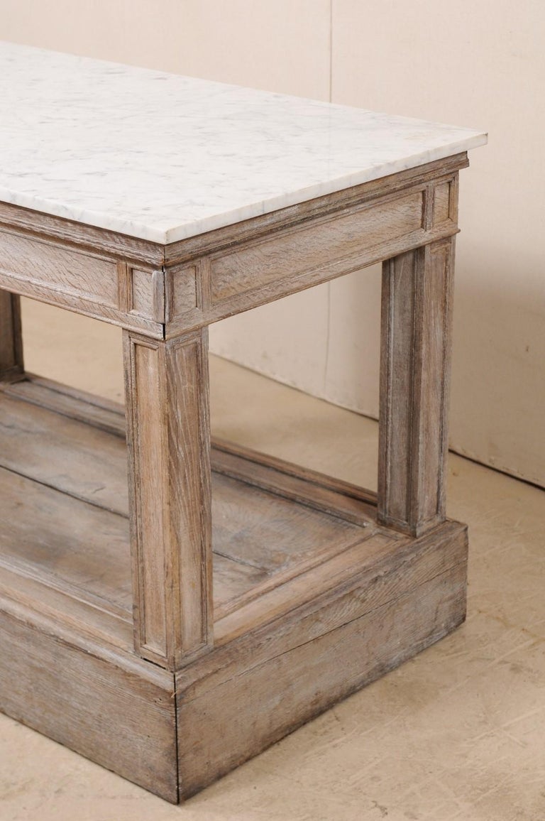 19th Century French MarbleTop Kitchen Island, Work Table or Sofa Table at 1stDibs sofa table
