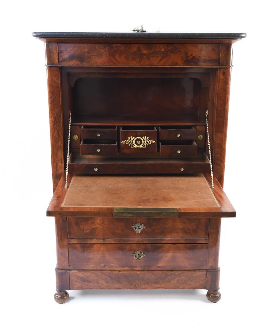 19th Century French Marble-Top Secretary 1