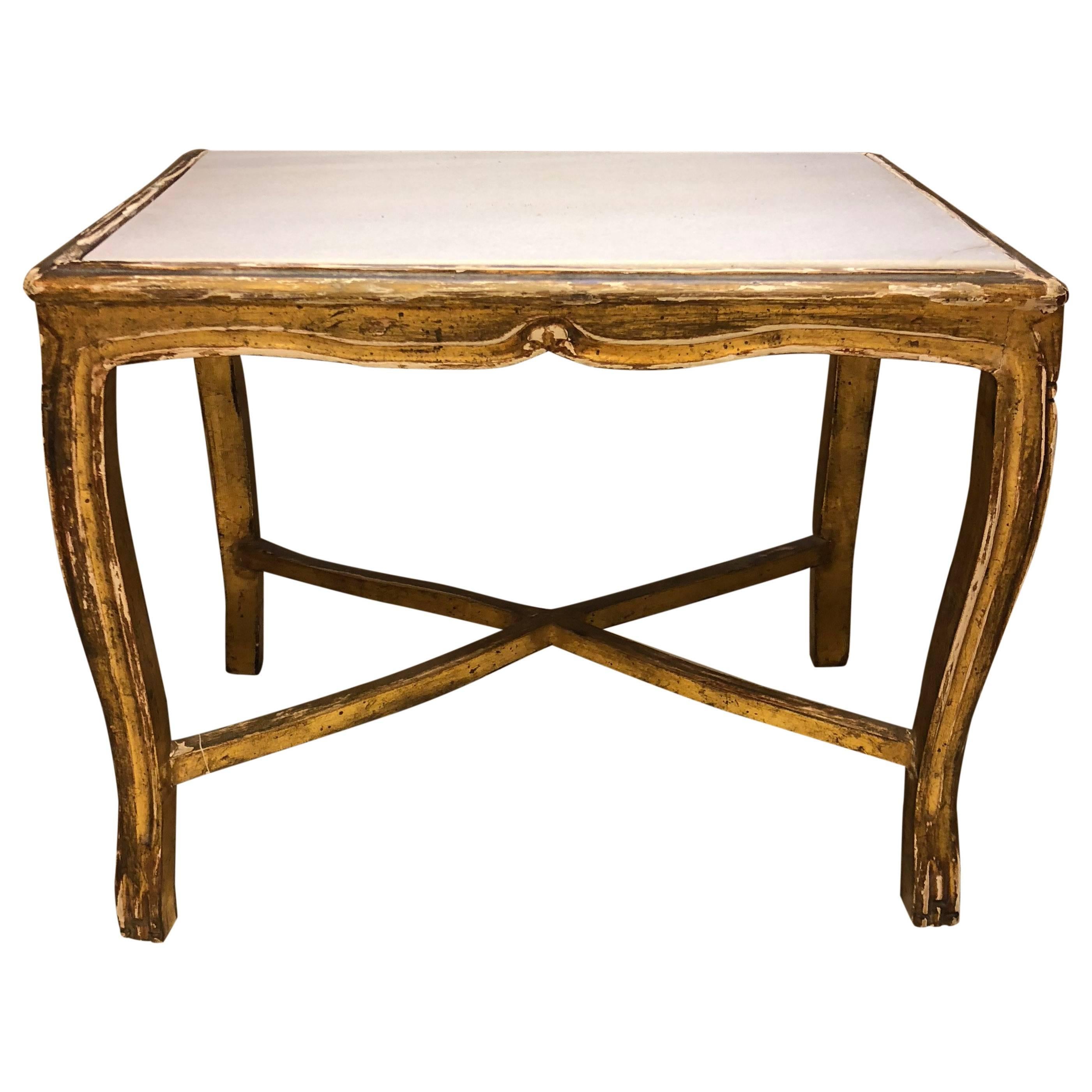 19th Century French Marble-Top Table In Good Condition For Sale In New Orleans, LA