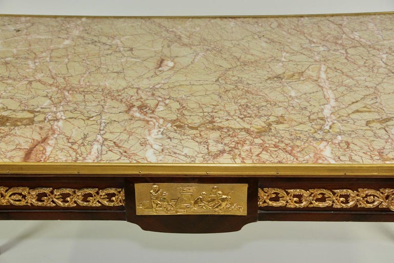 Mable Writing 19th Century French Marble Top Writing Table/Desk with Ormolu Mounts ...