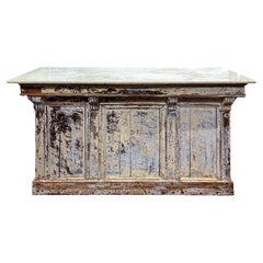 Used 19th Century French Marble Topped Bakery Counter