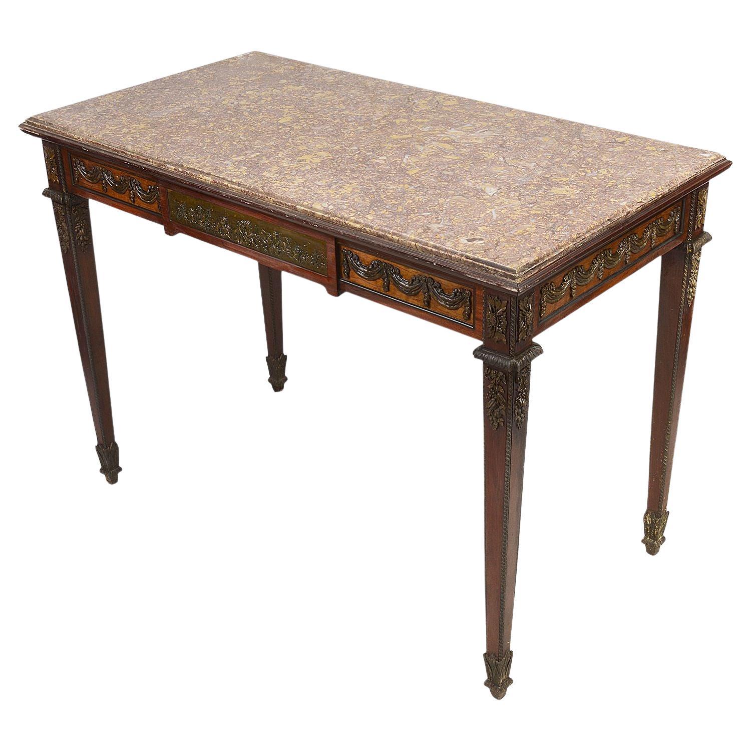 19th Century French Marble Topped Centre / Console Table