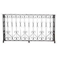 Antique 19th Century French Marble Topped Wrought Iron Console