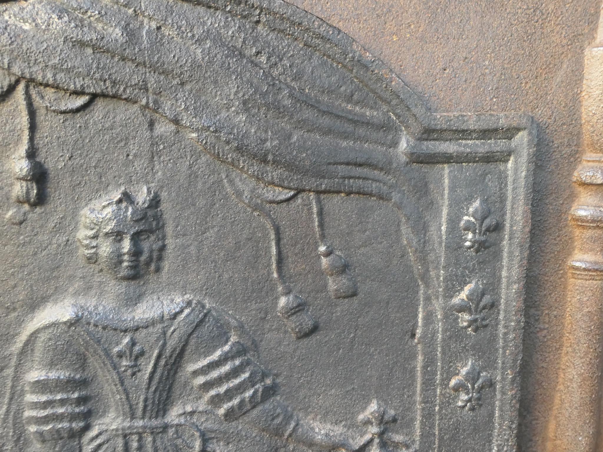 Spalliera del fuoco francese del XIX secolo 