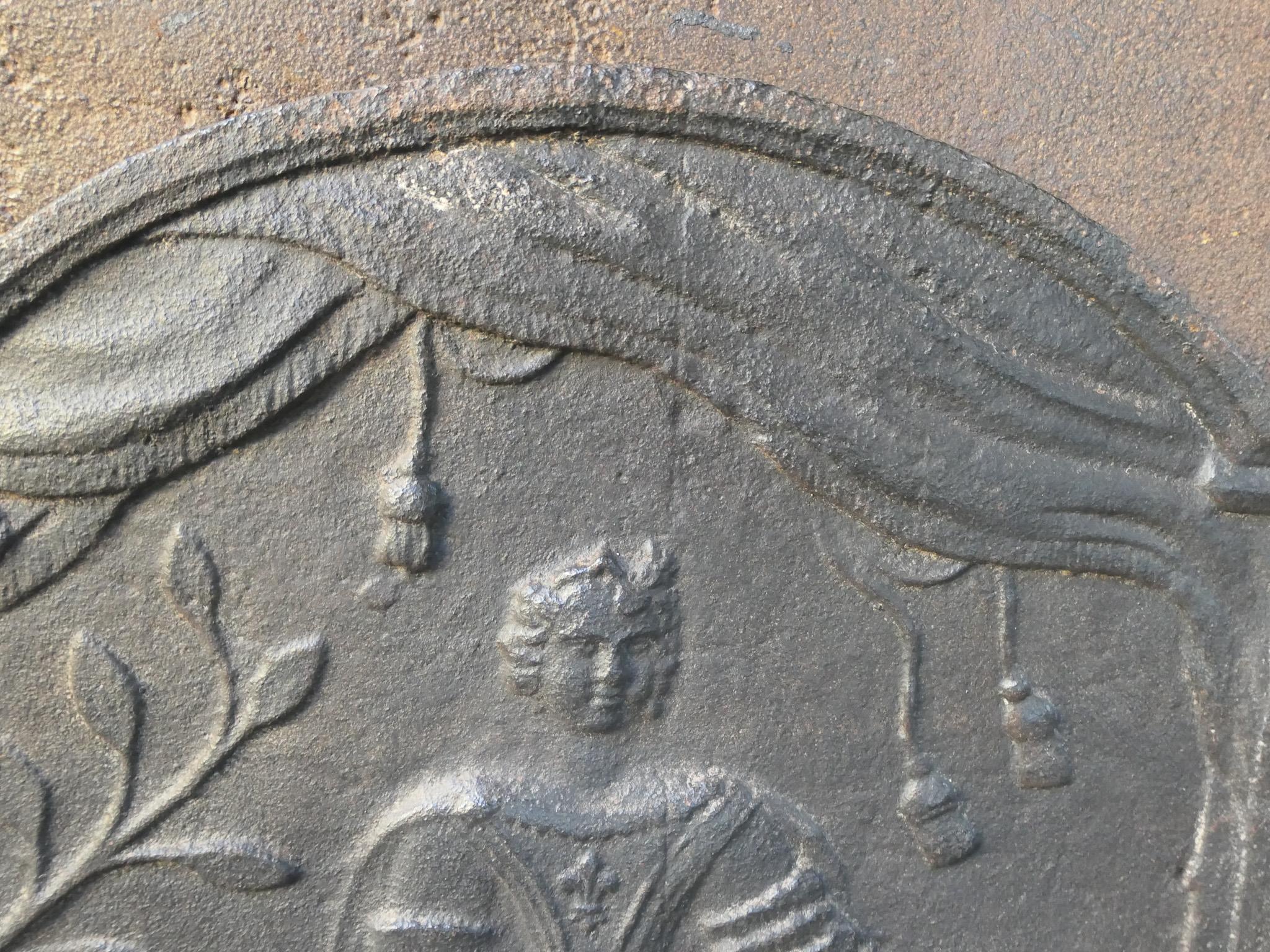 Spalliera del fuoco francese del XIX secolo 