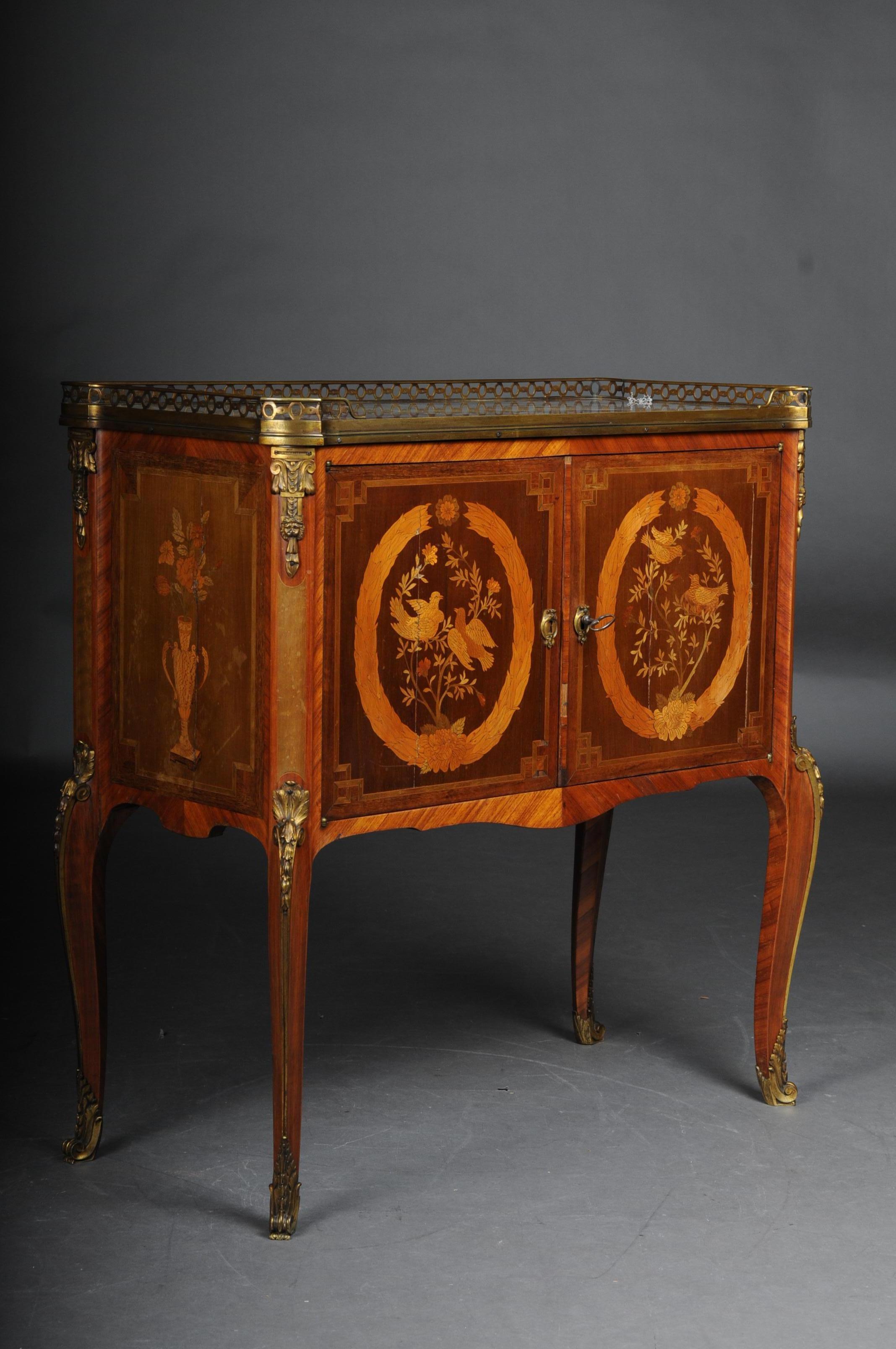 19th Century French Marquetry Dresser Transition, Napoleon III, circa 1870 In Fair Condition In Berlin, DE