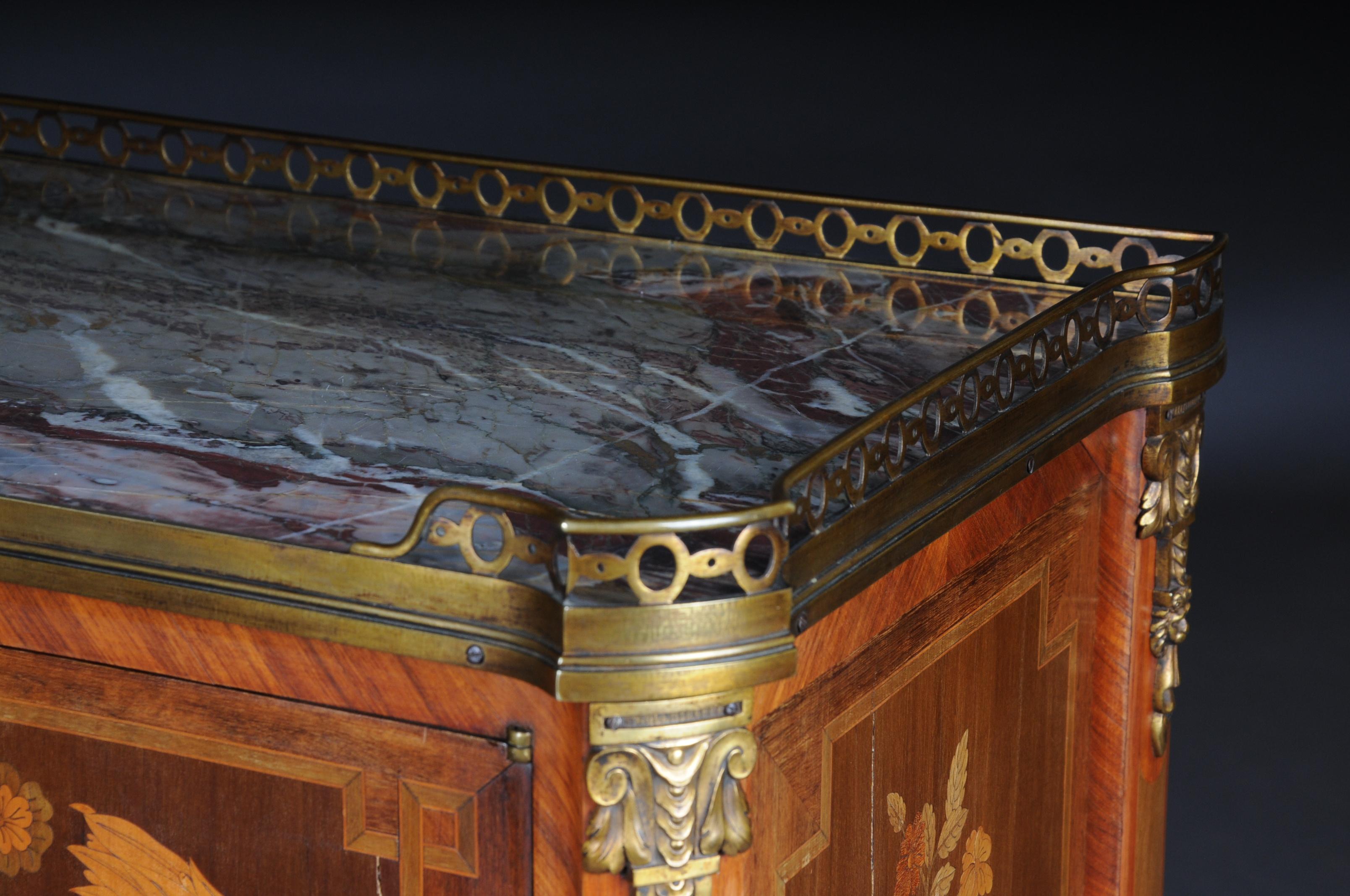 19th Century French Marquetry Dresser Transition, Napoleon III, circa 1870 5