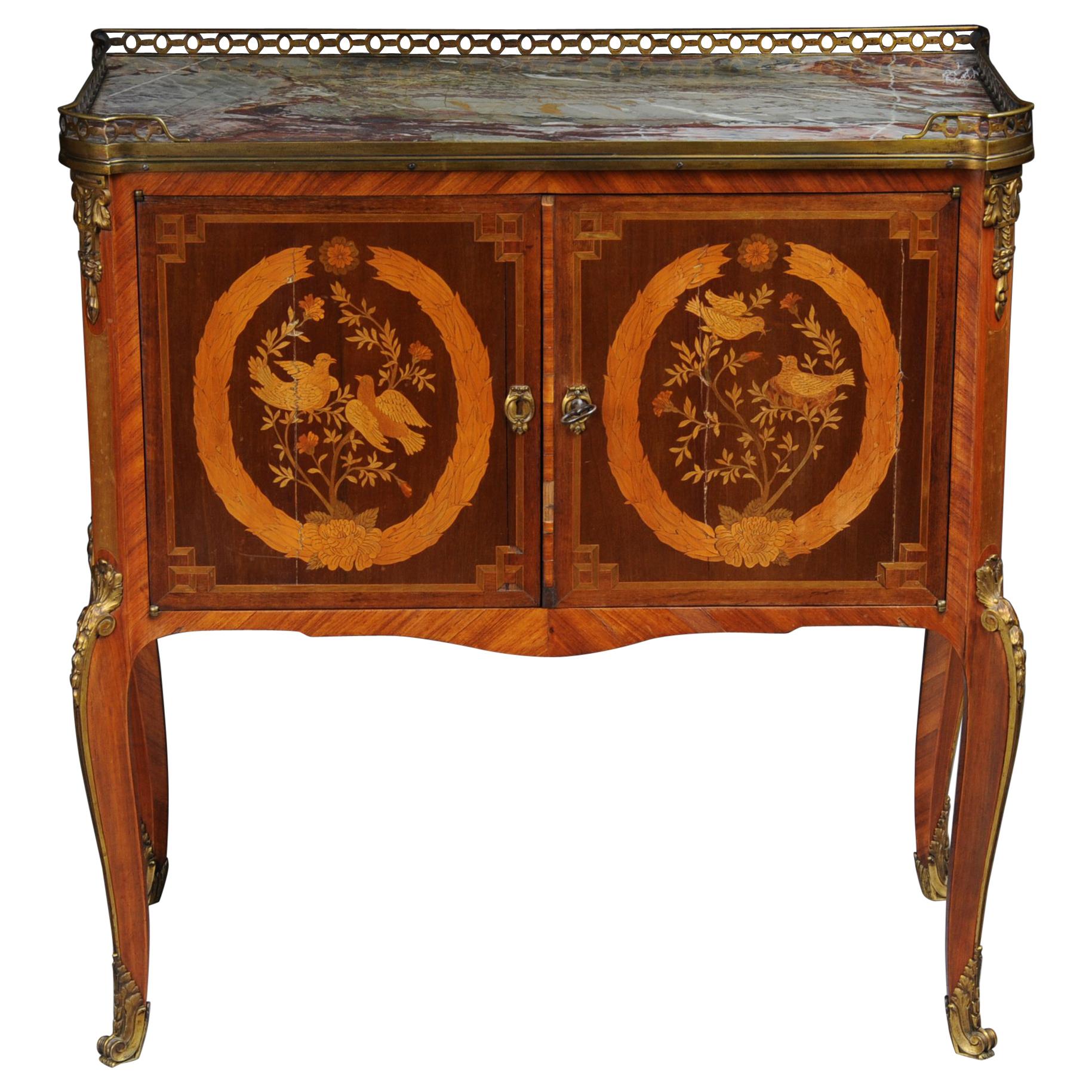 19th Century French Marquetry Dresser Transition, Napoleon III, circa 1870