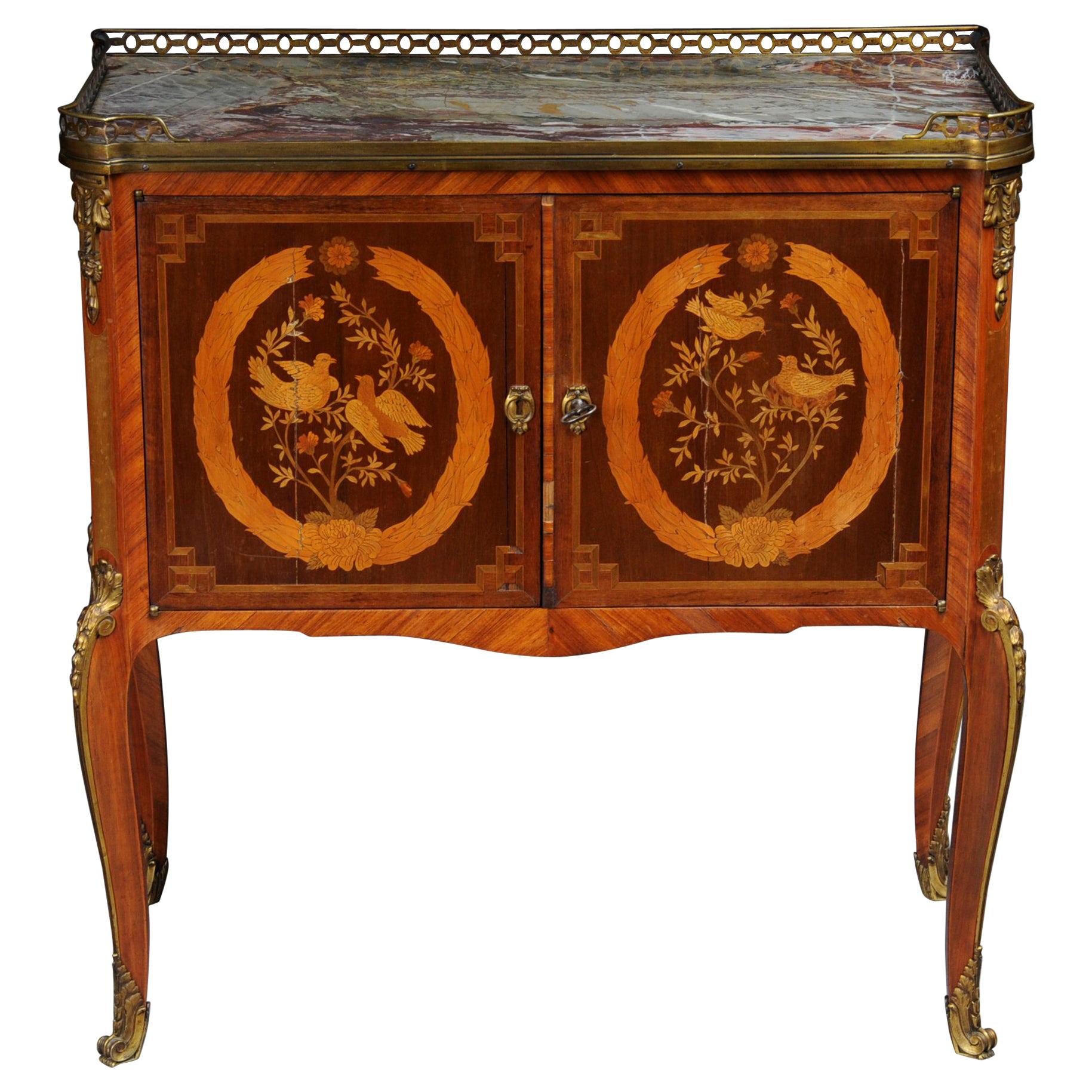 19th Century French Marquetry Dresser Transition, Napoleon III, circa 1870